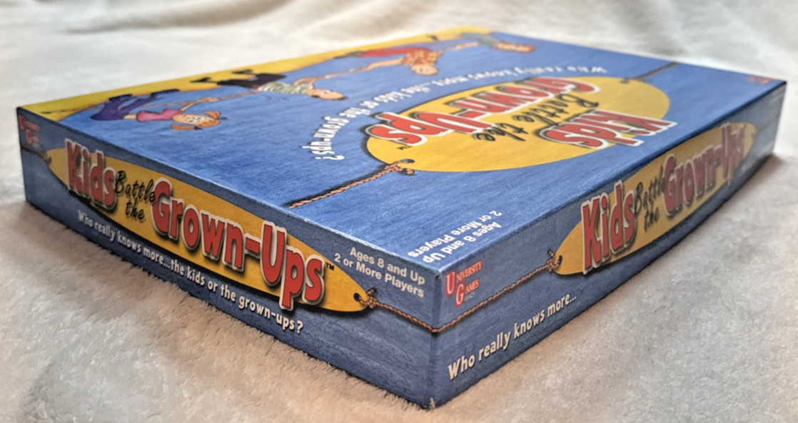 Kids Battle The Grown-Ups Trivia Board Game 2002 by University Games Age 8 & Up