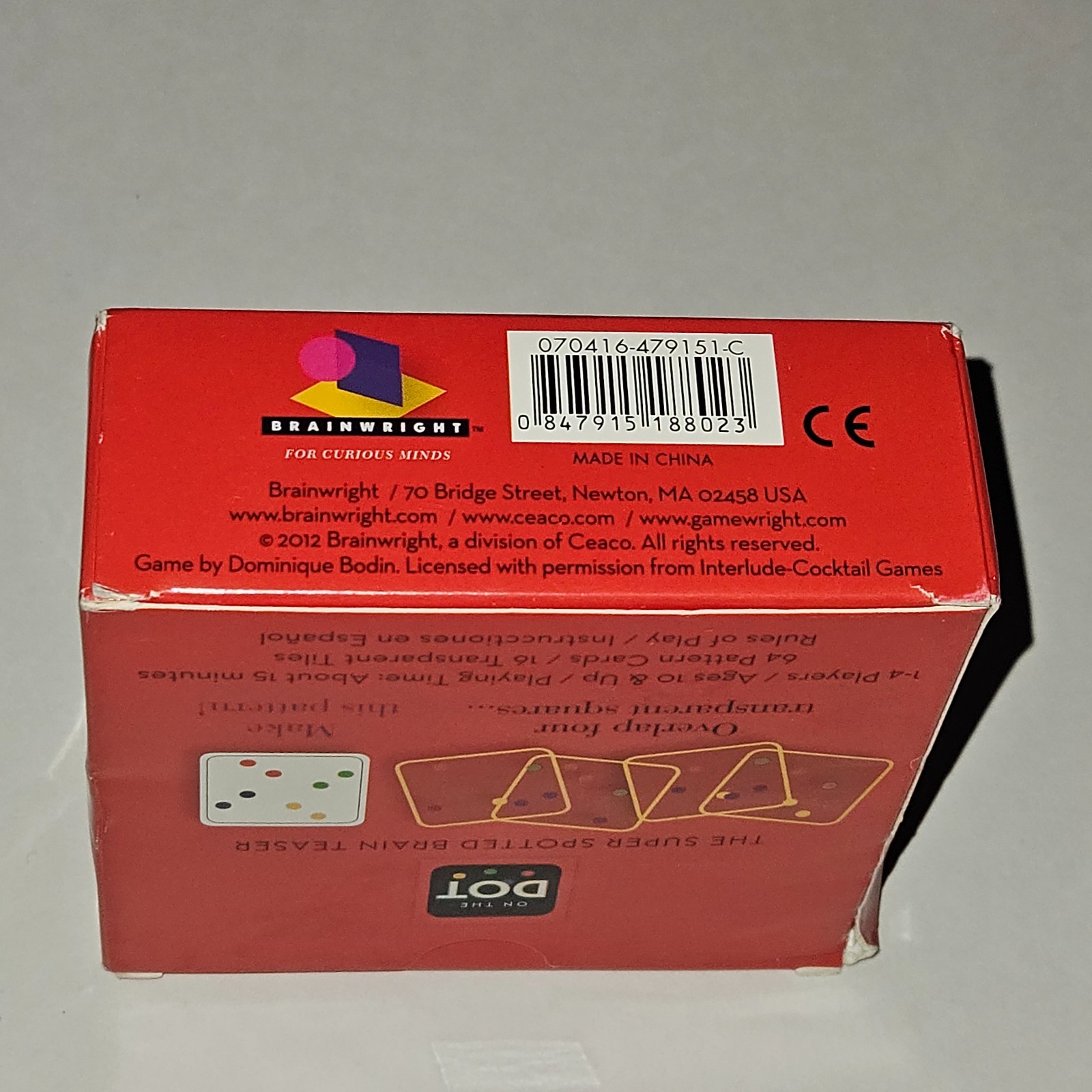 On The Dot Super Spotted Brain Teaser Card Game Box Wear Cards Sealed