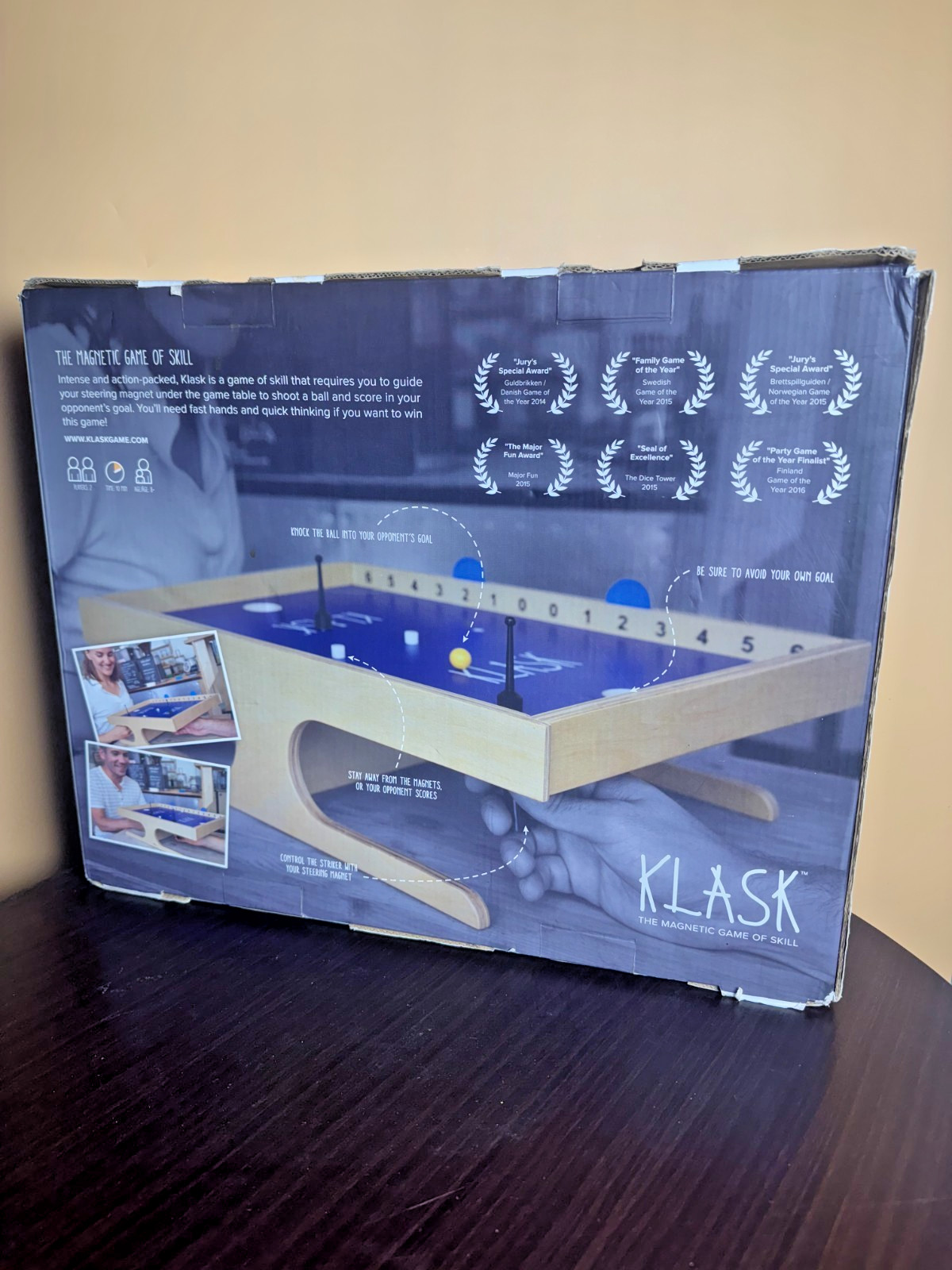 Klask Magnetic Skill Game Tabletop Board Game with Accessories & Box