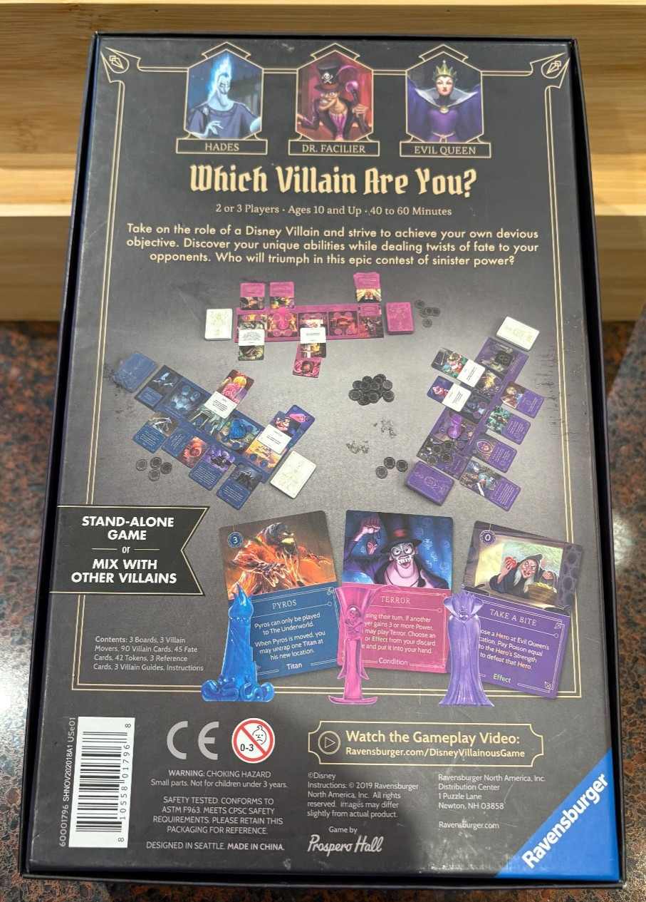 Disney Villainous Wicked to the Core Ravensburger 2019 Board Game Sealed
