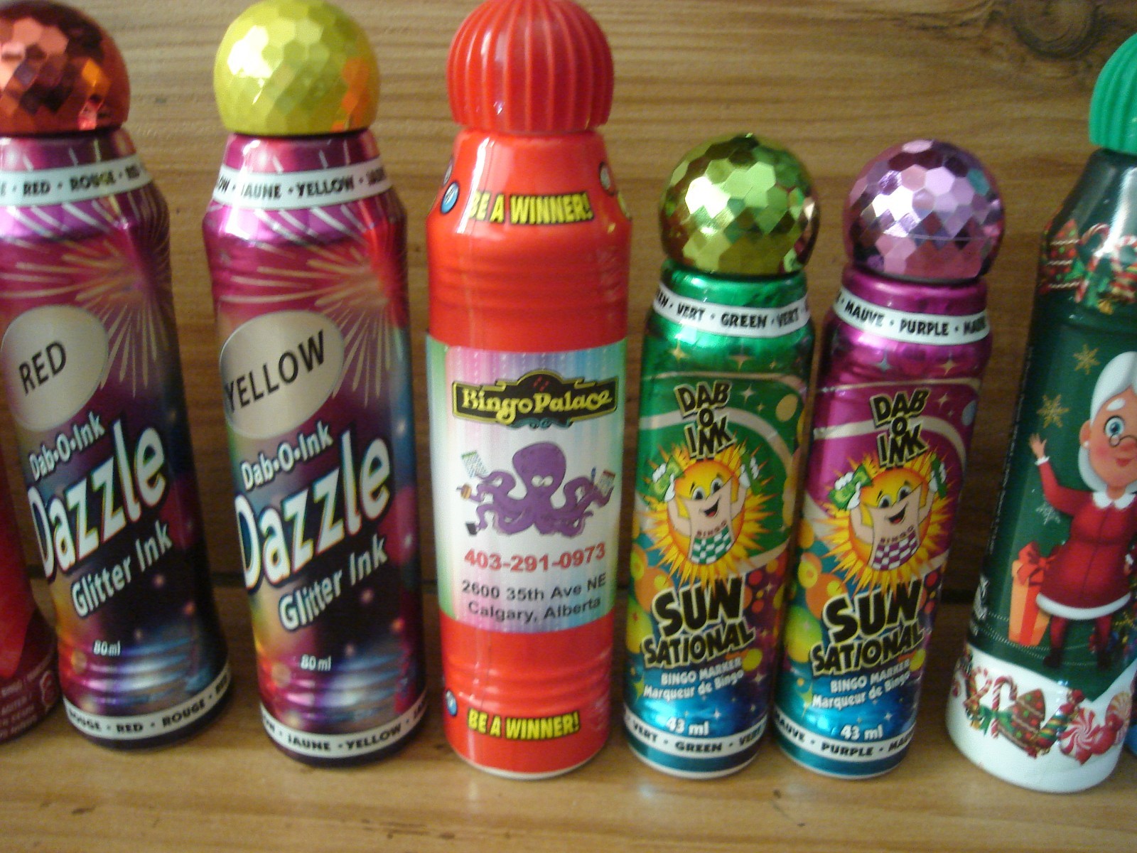 Bingo Daubers are Fever, Christmas, Sun Sational, Dazzle Glitter Ink Lot of 11