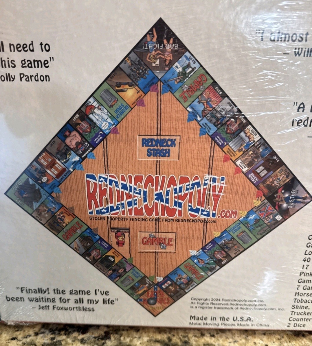 NEW FACTORY SEALED Redn*+%opoly Board Game Made In USA 2004