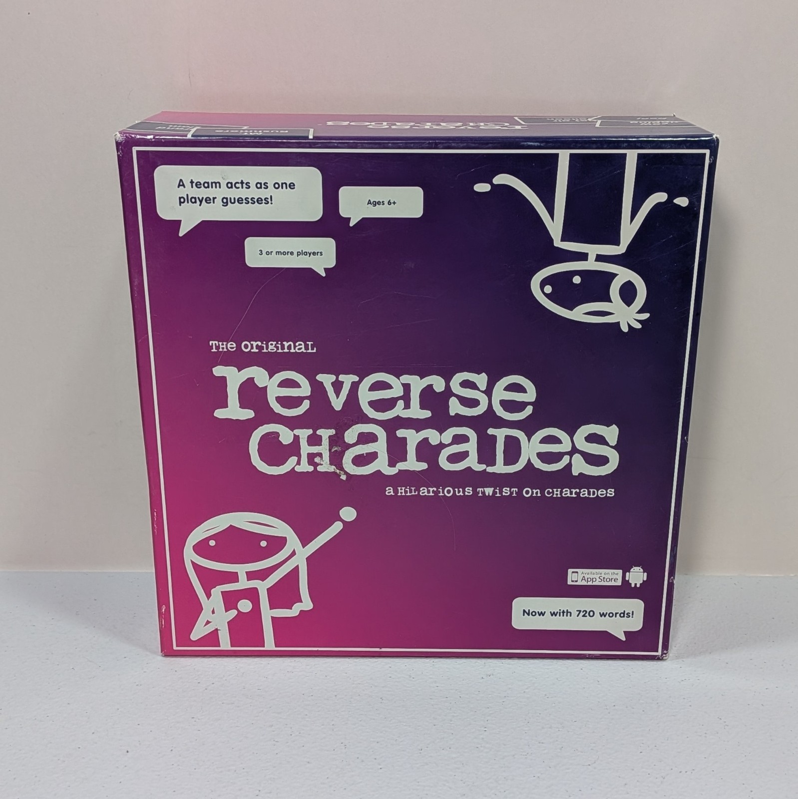 The Original Reverse Charades Hilarious Party Game Purple Box 100% Complete
