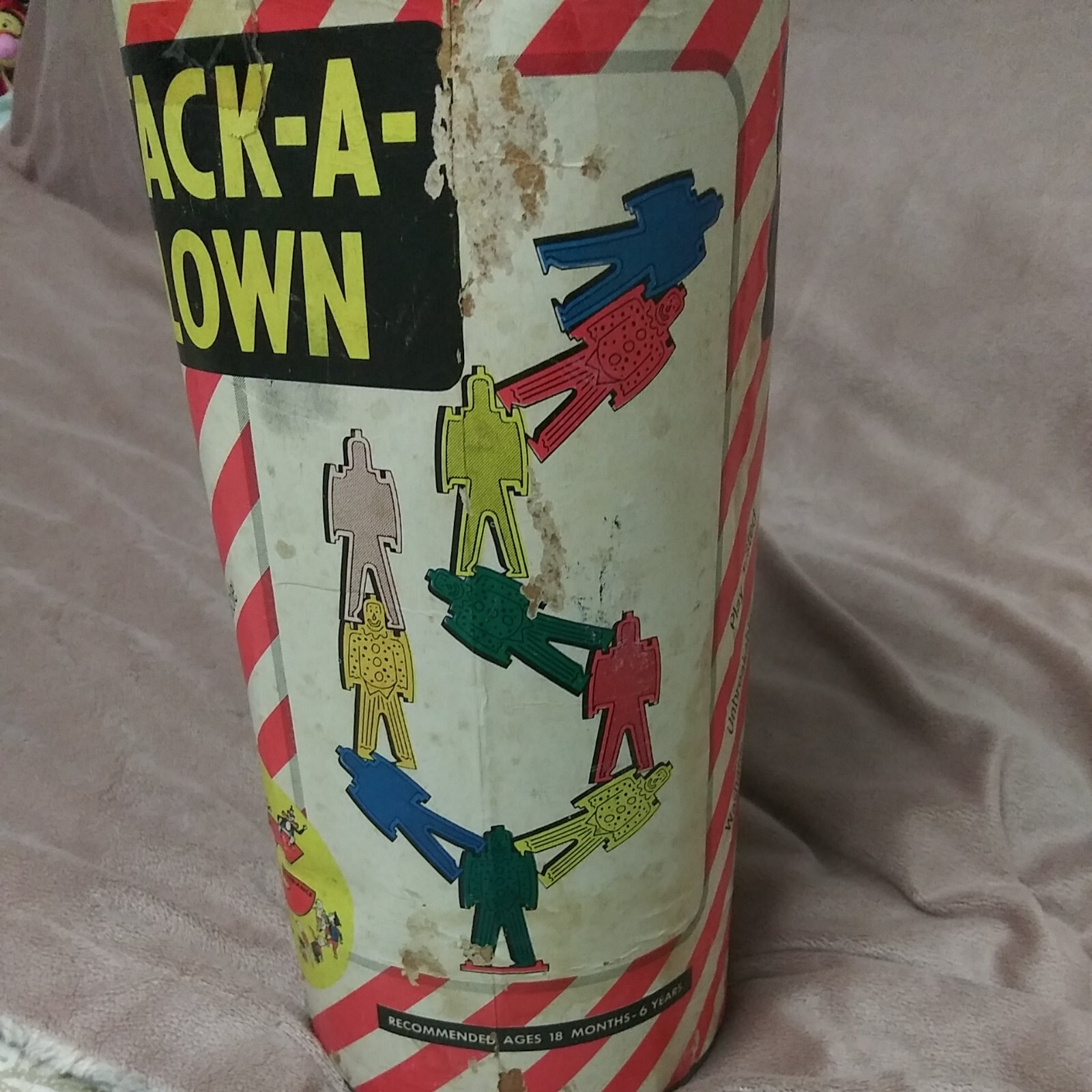 Very RARE Vtge. Stack-A-Clown Tot Guidance Game #4204 in round Orig. Box