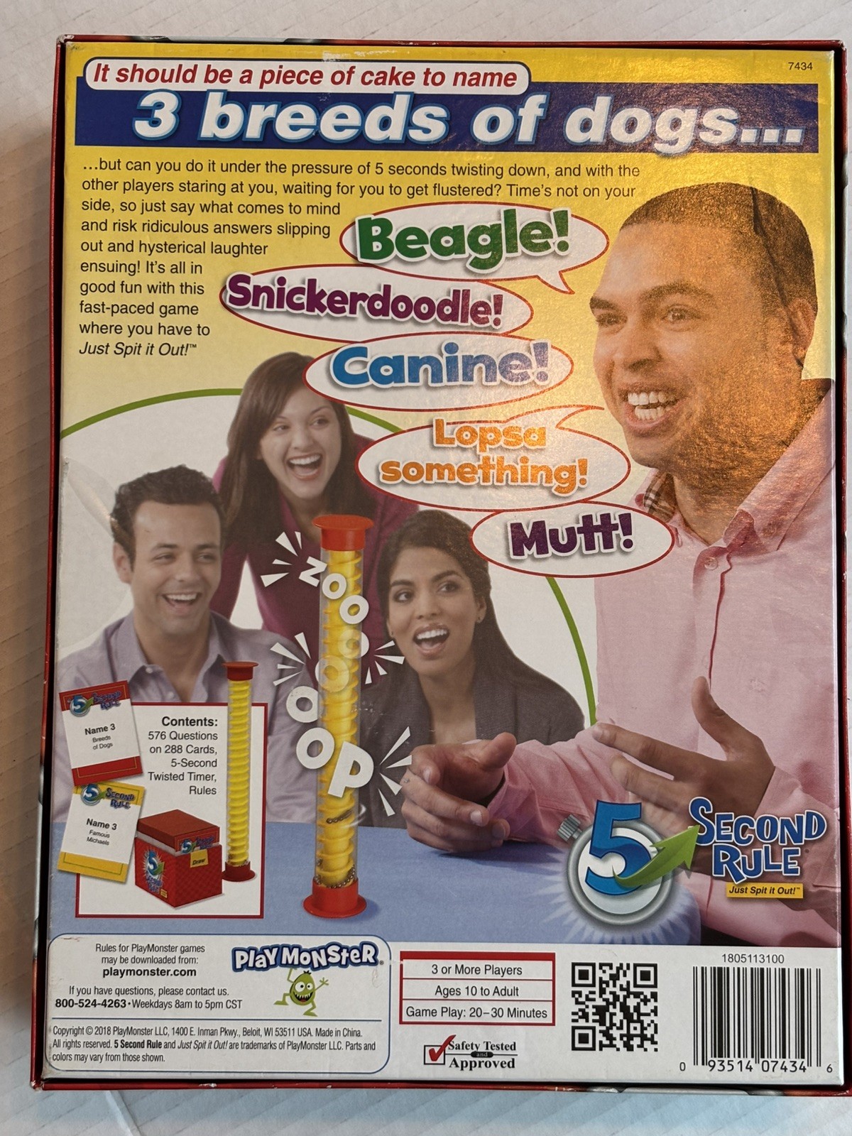 Play Monster “5 Second Rule “Board game for ages 10 and up Fun party game