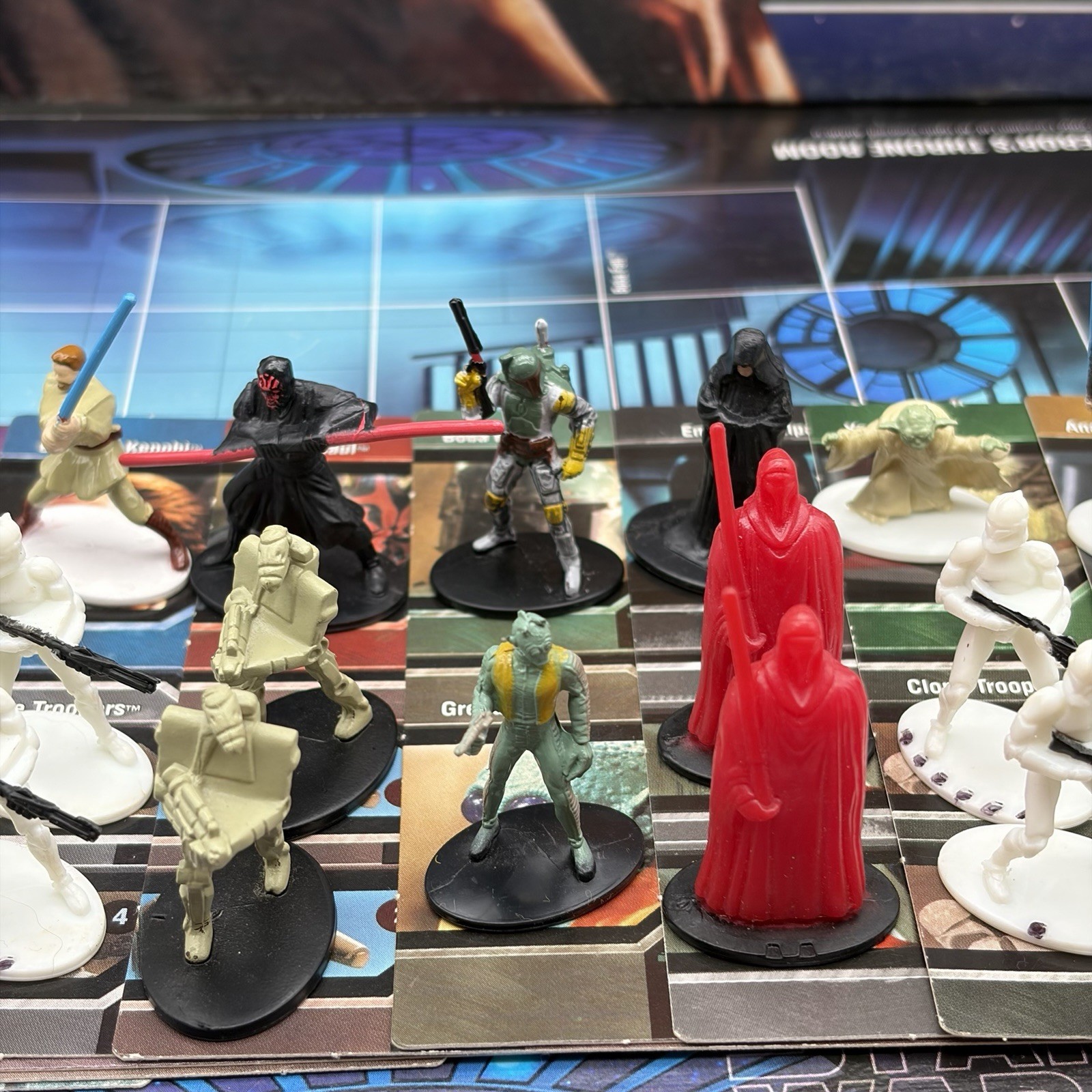 Star Wars Epic Duels Board Game 2002 w/ Figures 370/372 Cards Read