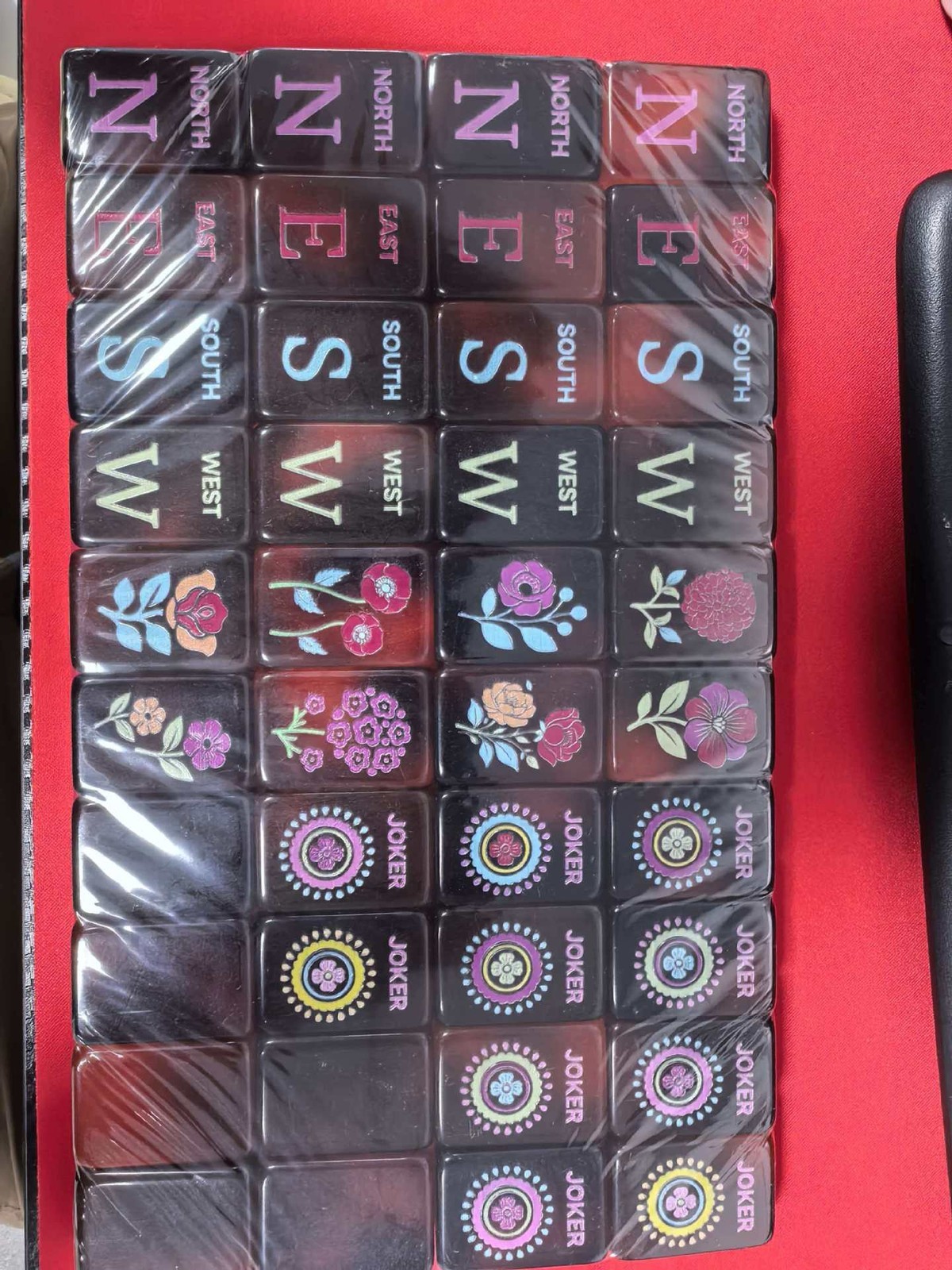 American Mahjong Game Set, 160 tiles Single-layer tortoiseshell Mah Jong Tiles