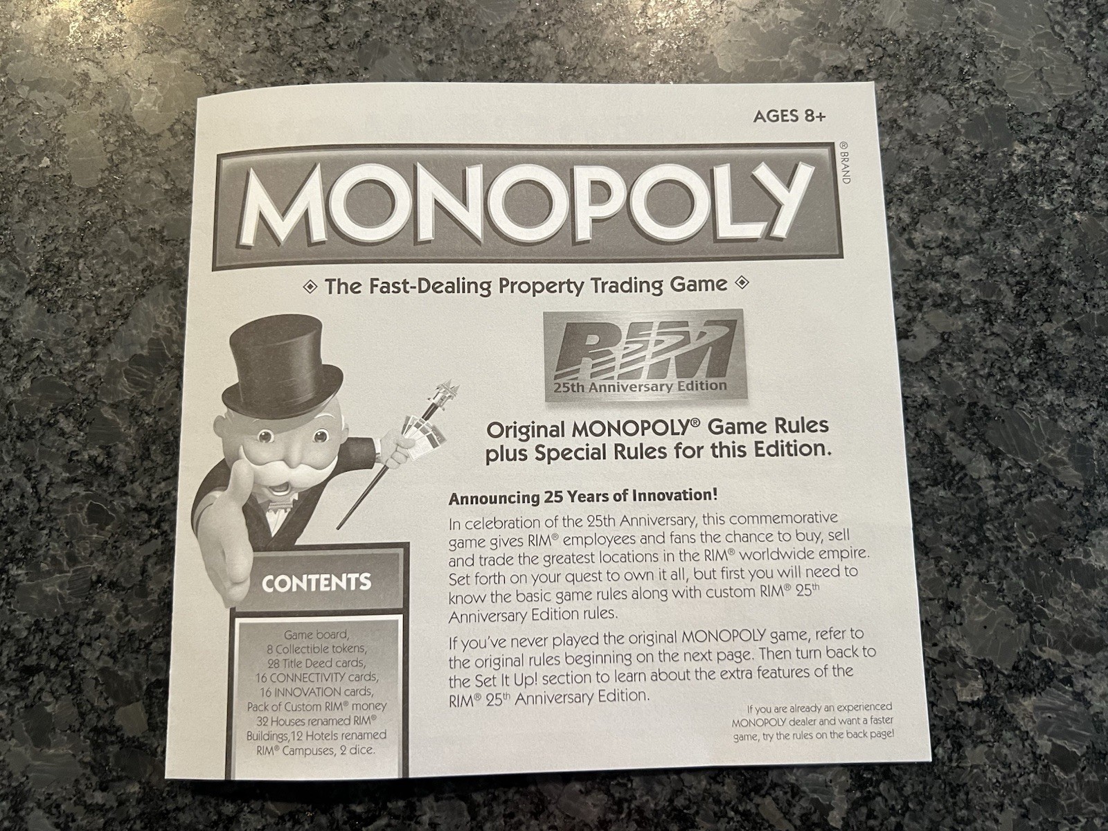 Monopoly (vintage) – Research in Motion Anniversary Edition (2009)