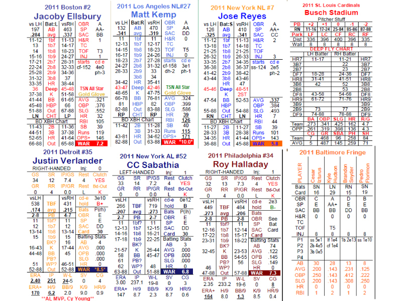 2012 Statis Pro Advanced Baseball Game