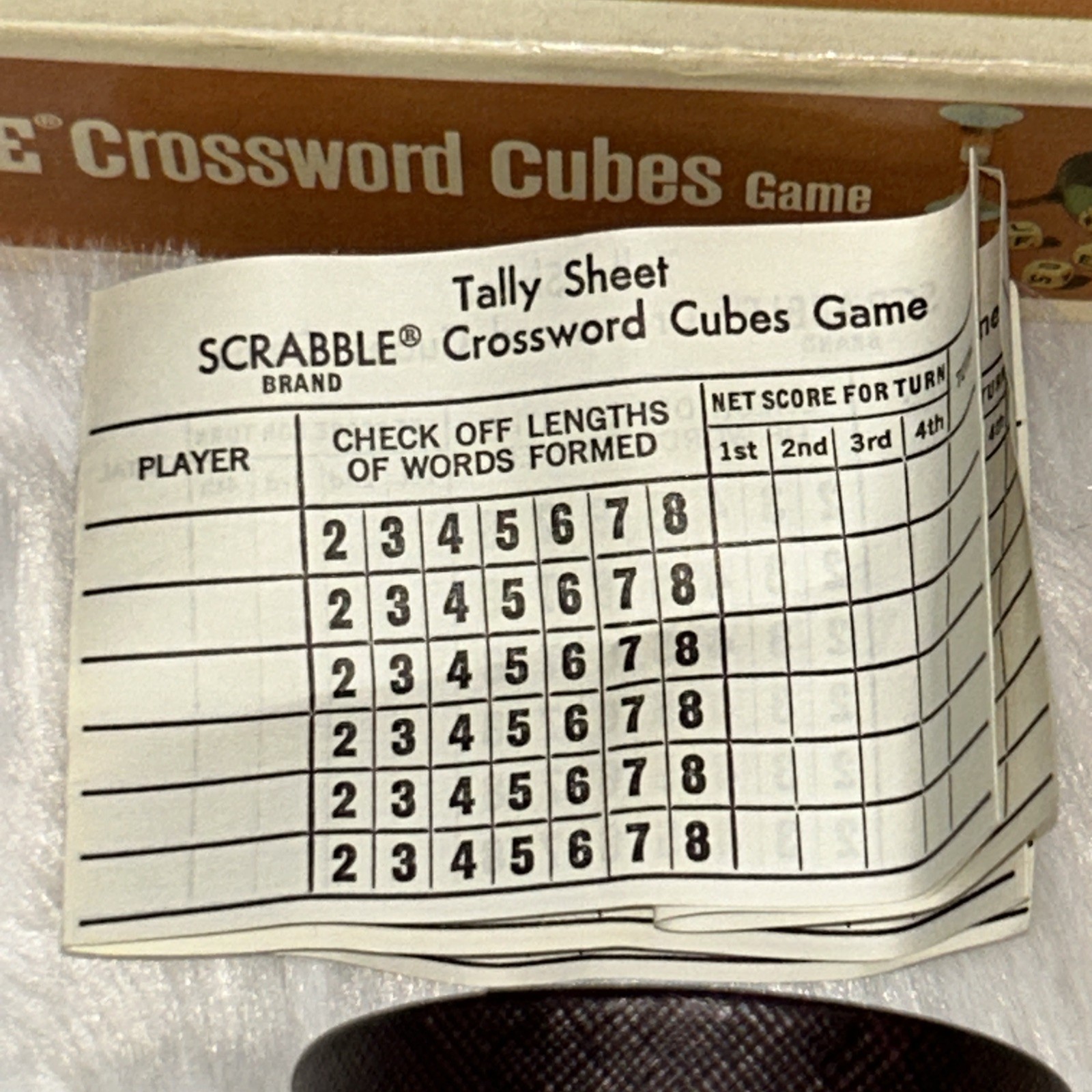 Scrabble Crossword Cubes Game – Wooden Letters – Complete – Vintage 1964