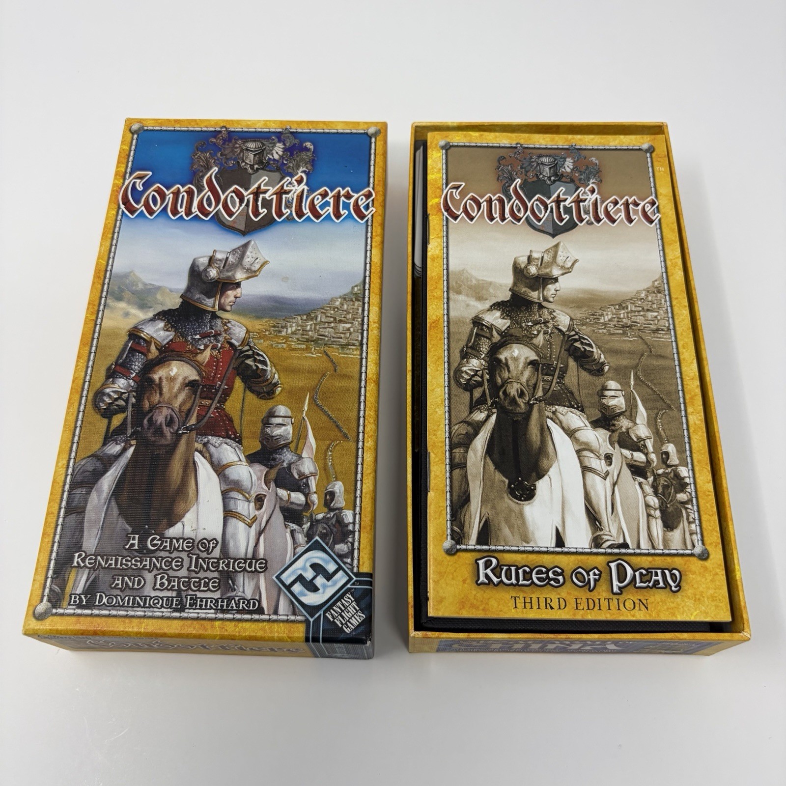 Condottiere Board Game Strategy Fantasy Flight FFG 2007 Third Edition Complete
