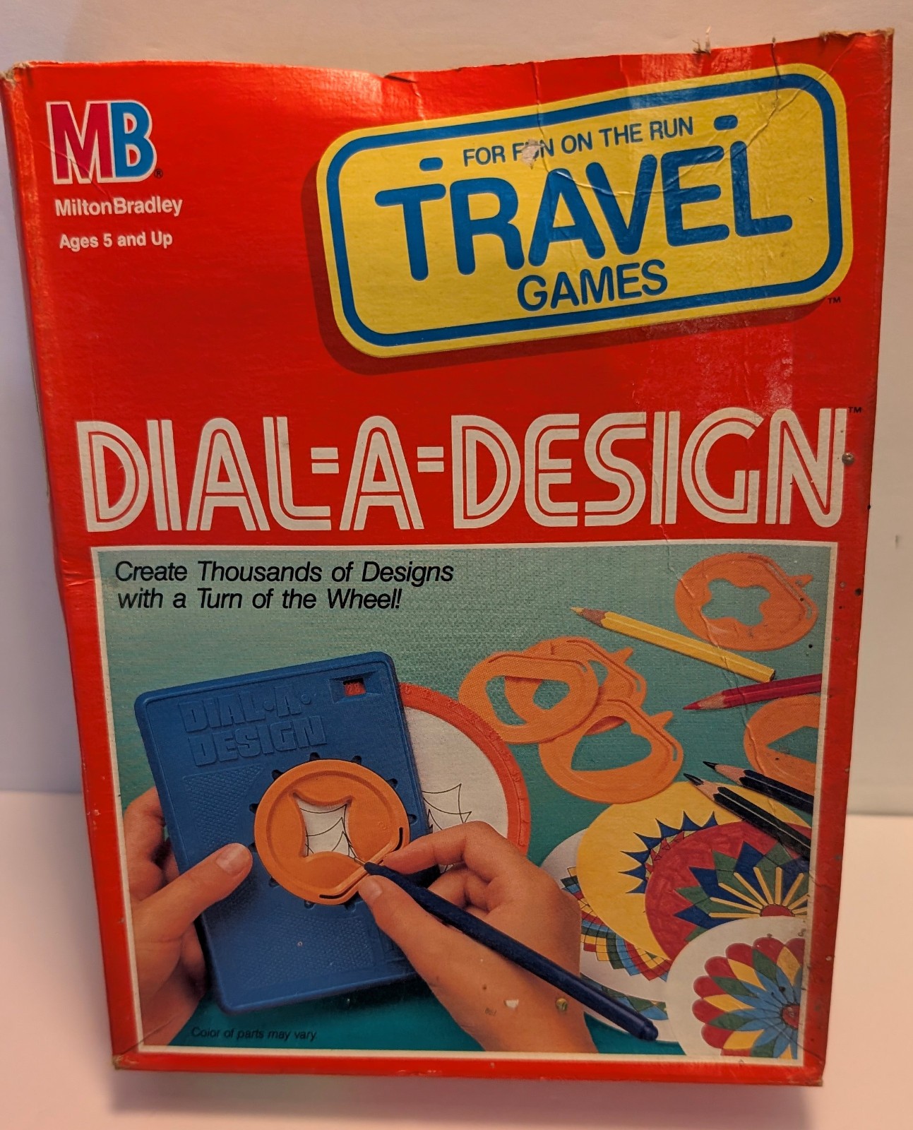 Vintage 1989 Milton Bradley DIAL A DESIGN Travel Games Toy Ages 5 and up
