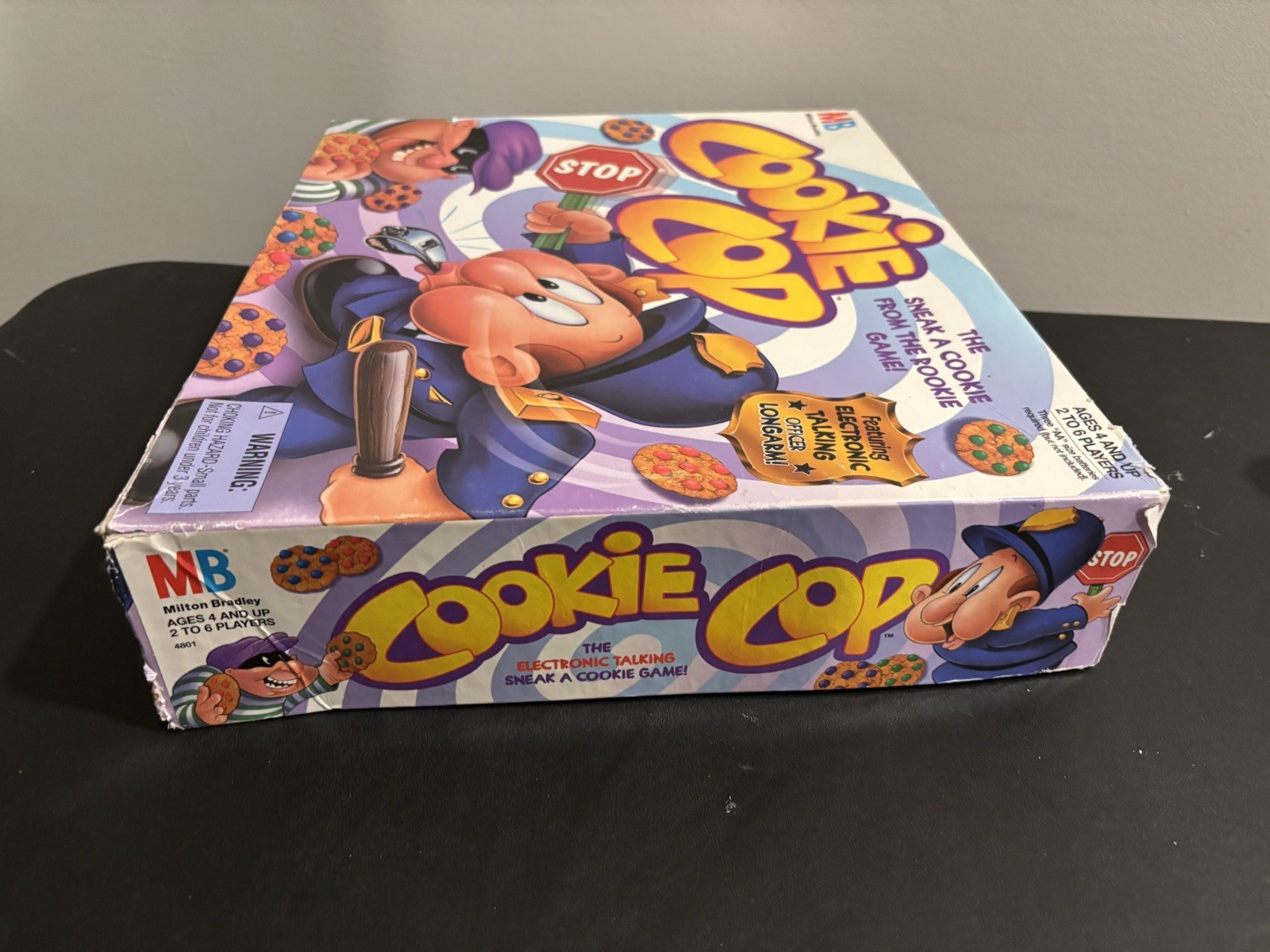 Cookie Cop Electronic Board Game Milton Bradley 1997 Cop Stand Not Fully Working