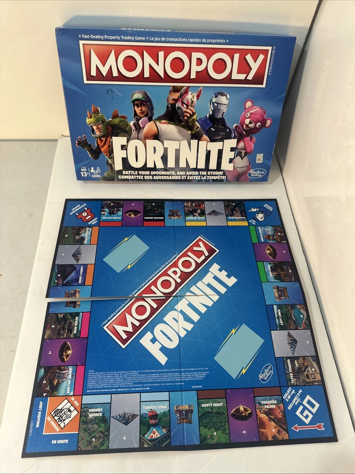 Hasbro Monopoly Fortnite Edition Board Game 2018 100% Complete Open Box Ex