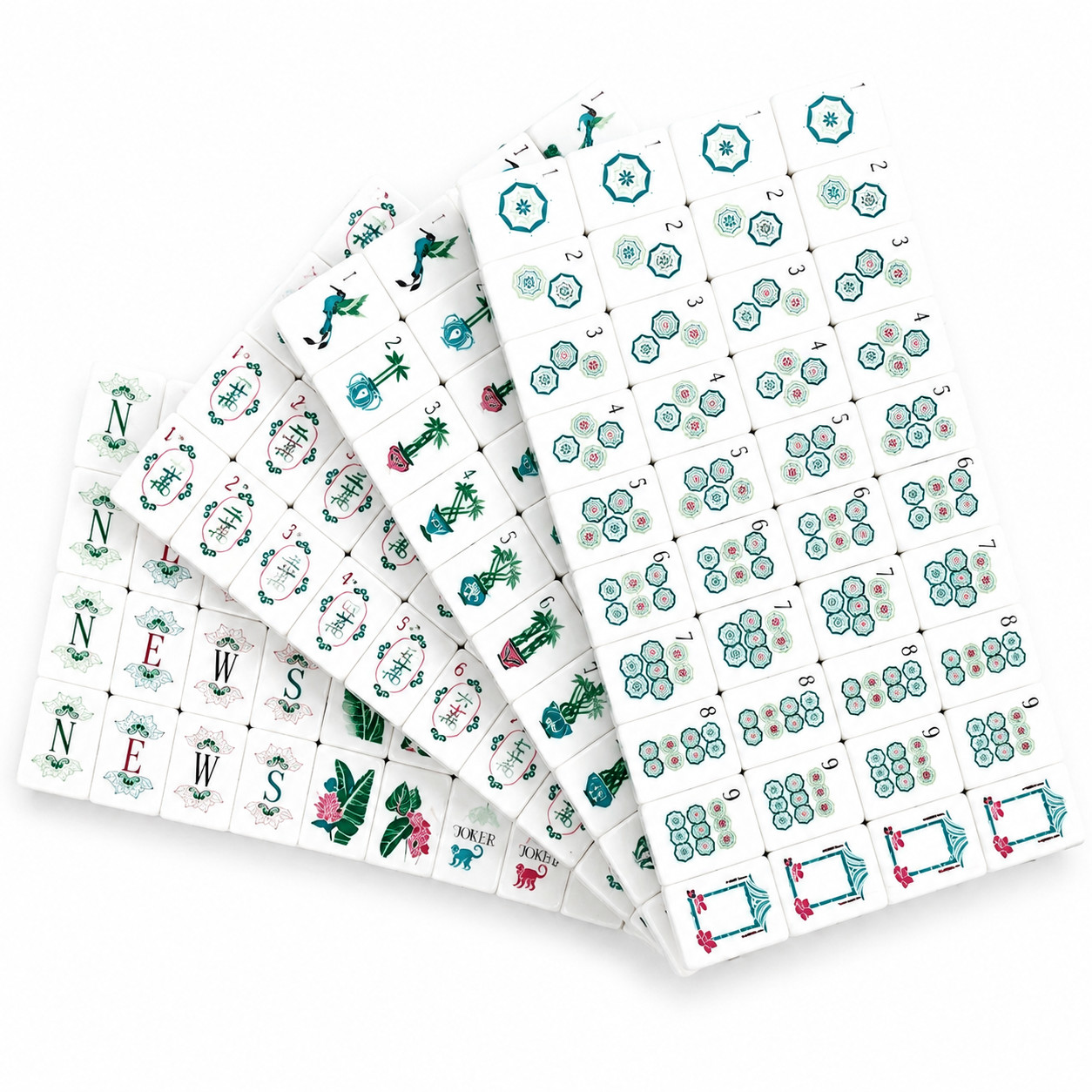 160-Piece Mahjong Set USA Standard Tiles – Full Family Game Pack