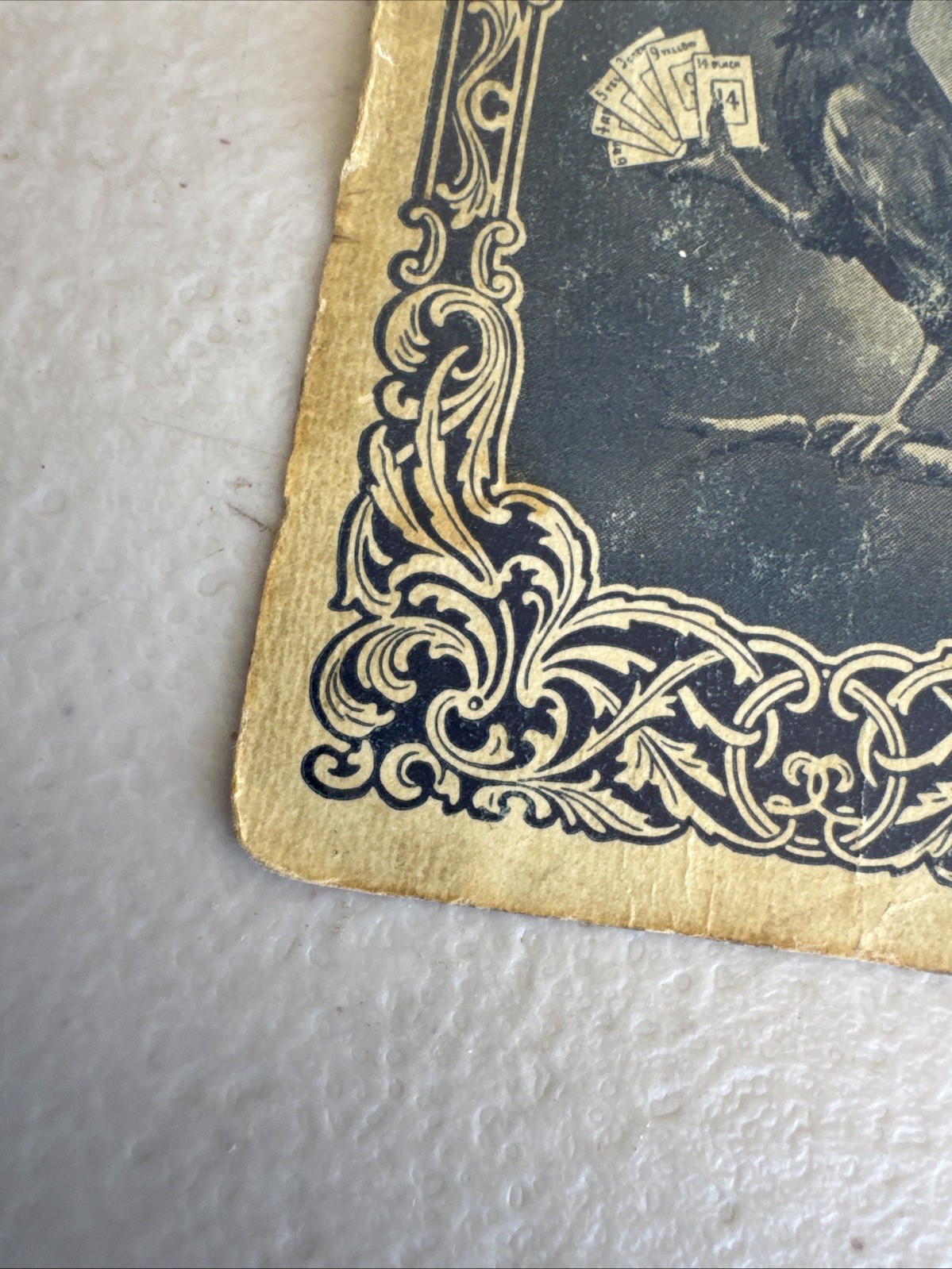 1913 Rook Rules Card – Parker Bros Raven Back – Original (Single Card)
