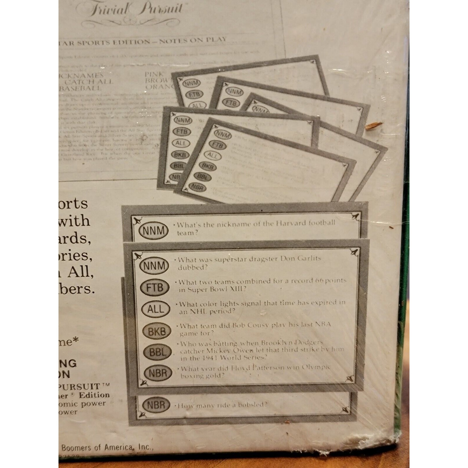 **NEW**Trivial Pursuit Master Game All-Star Sports Edition 1981 Vintage – Sealed