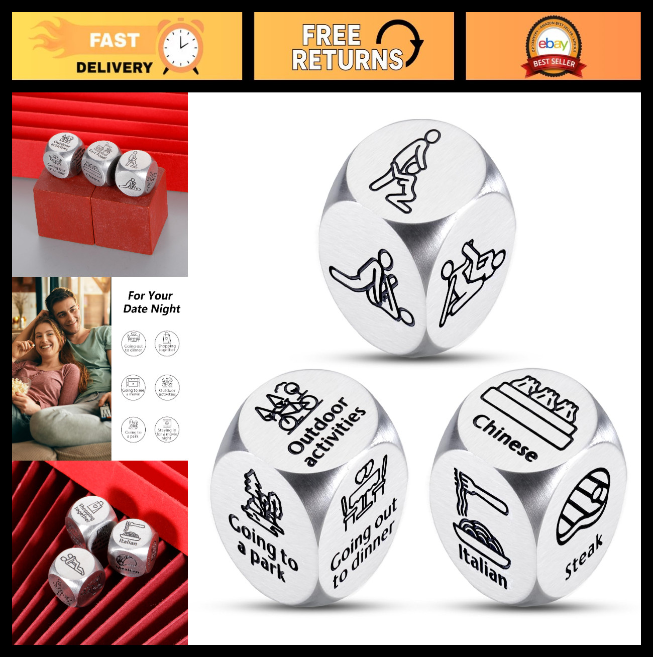Funny Date Night Dice for Couples – Unique Valentine’s Gifts, Anniversary Ideas,