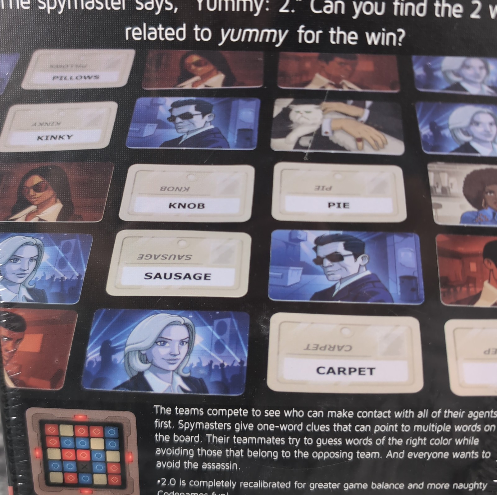 Codenames Deep Undercover Part 2.0 Word Game Adult 18+ Complete Code Names