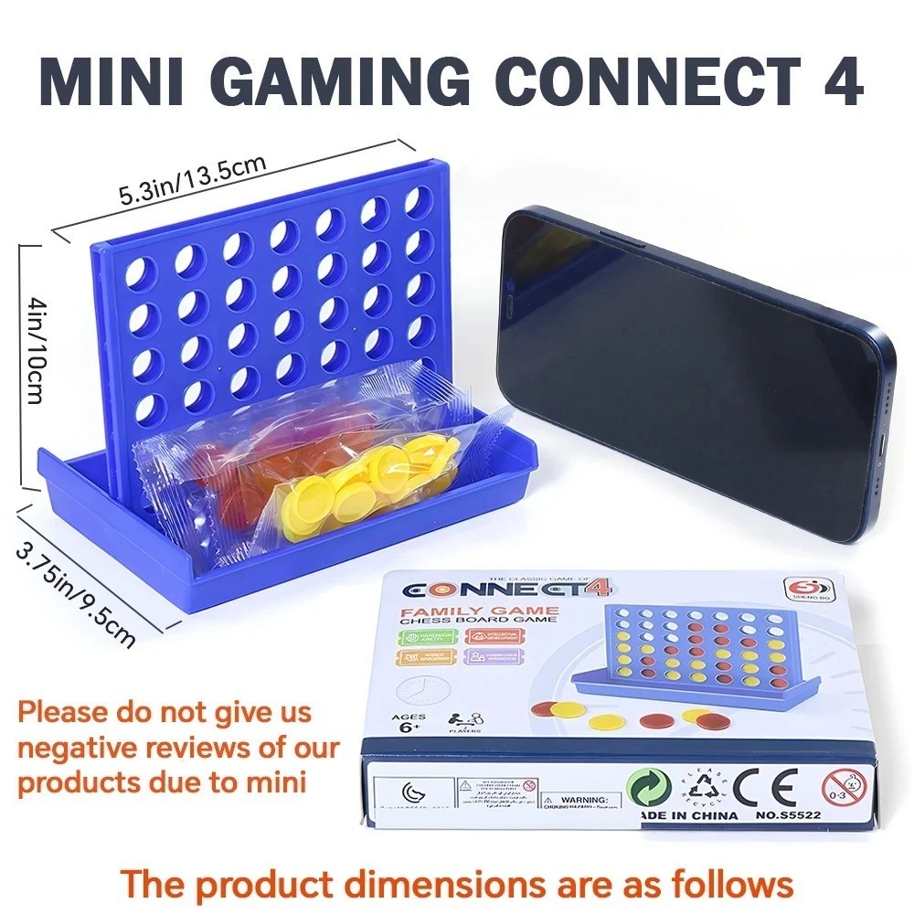 Four in a Row Connect Game Board Family Kids Educational Strategy Toy Classic