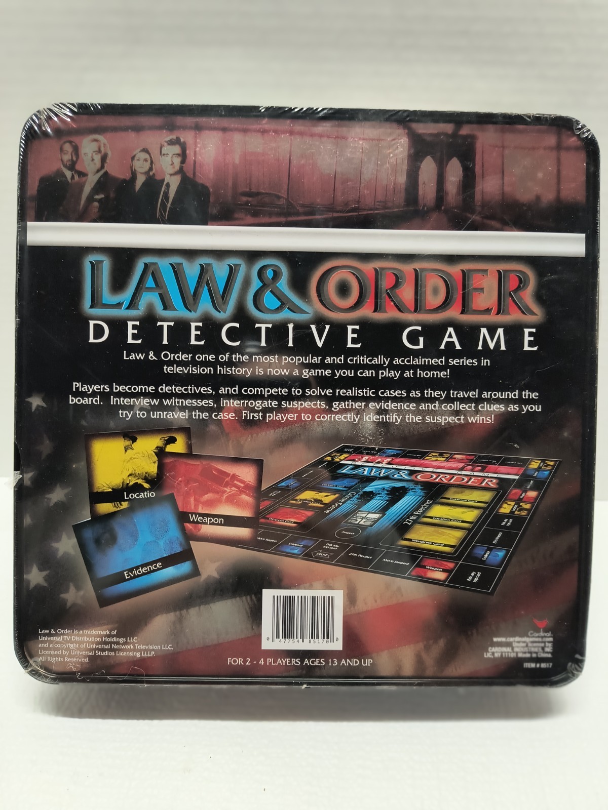Law & Order Detective Game – NEW Factory Sealed Board Game In Collectors Tin