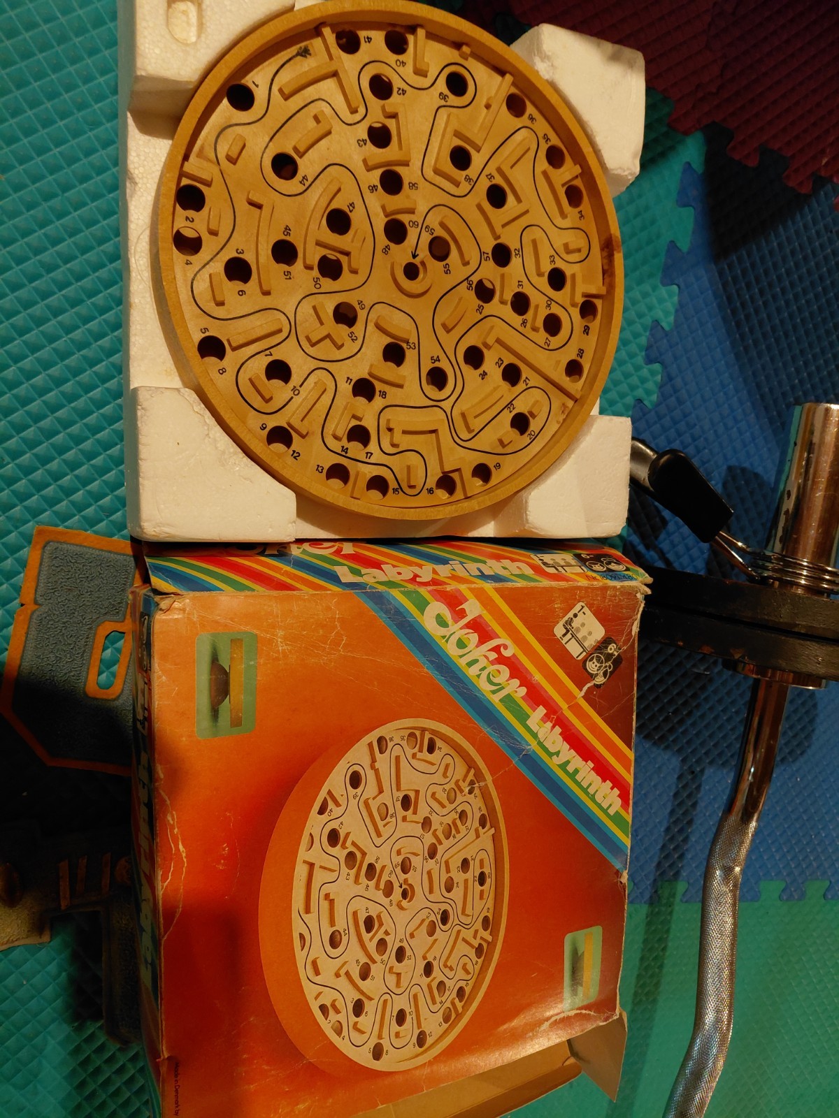 BRIO Joker Labyrinth Wood Maze Game w/Original Box Denmark 1985