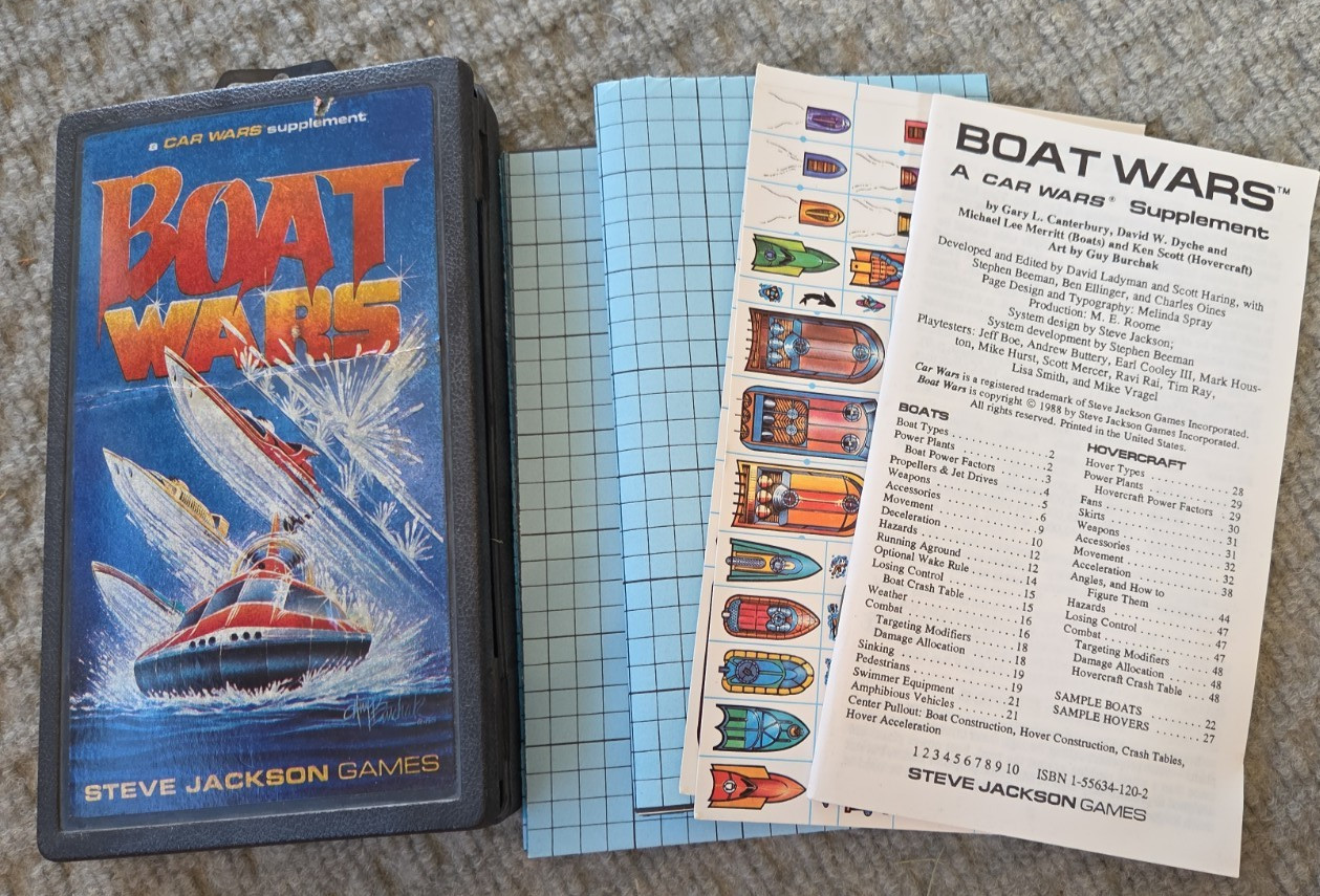 Car Wars by Steve Jackson Games lot Boat Wars Chopper Challenge Off Road Dueling