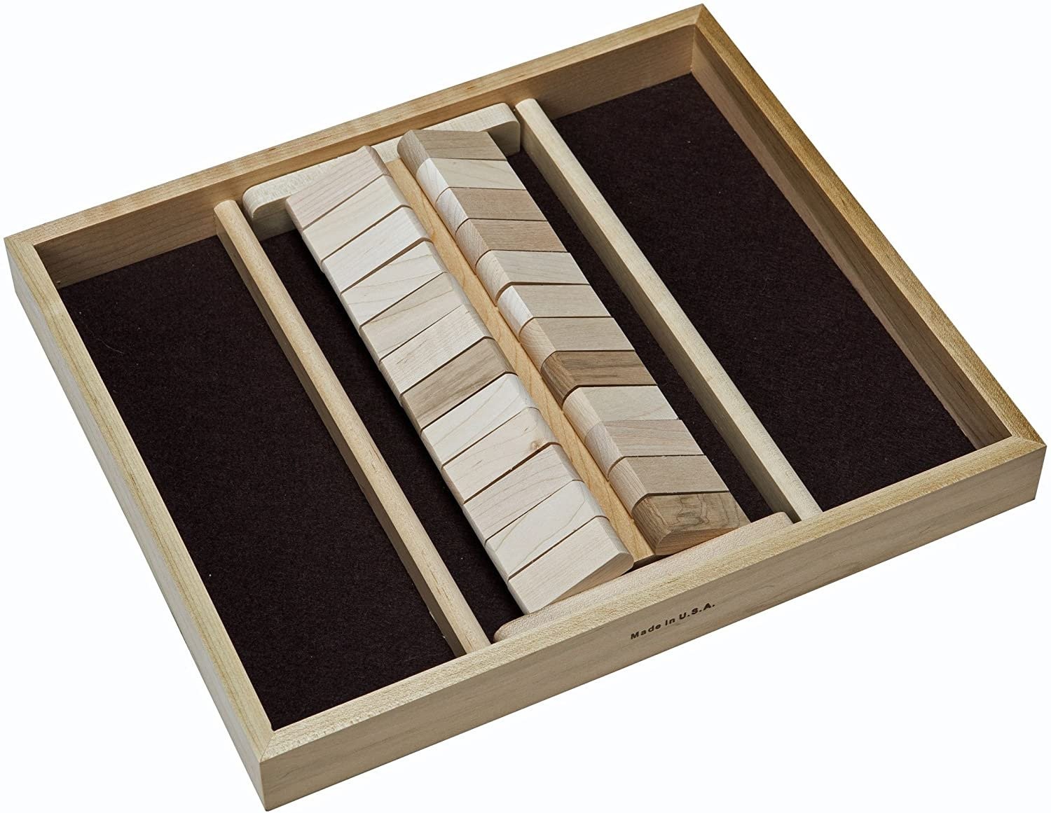 WE Games 2 Sided Dice Board Game 12 Numbers in Natural Wood Box 14 in. USA Made
