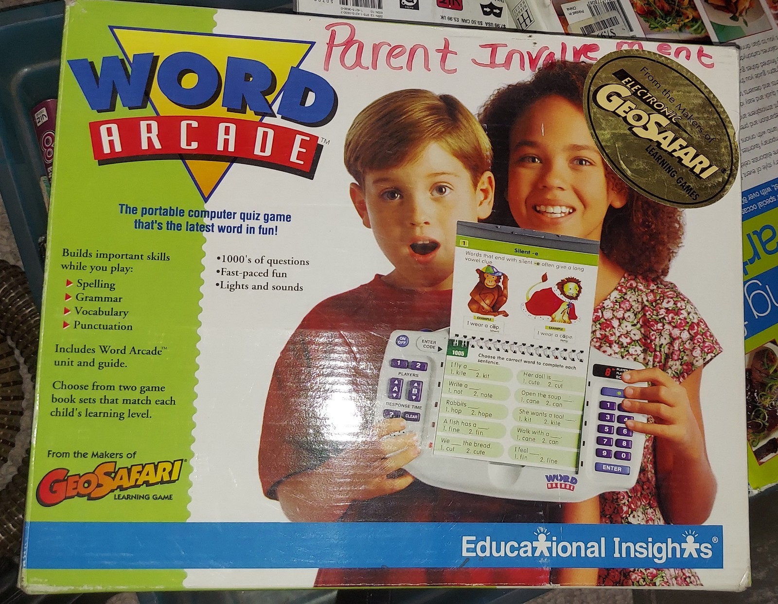 Vtg Word Arcade Educational Insights Portable Quiz Game.Level 2 Grammar 25 Pages