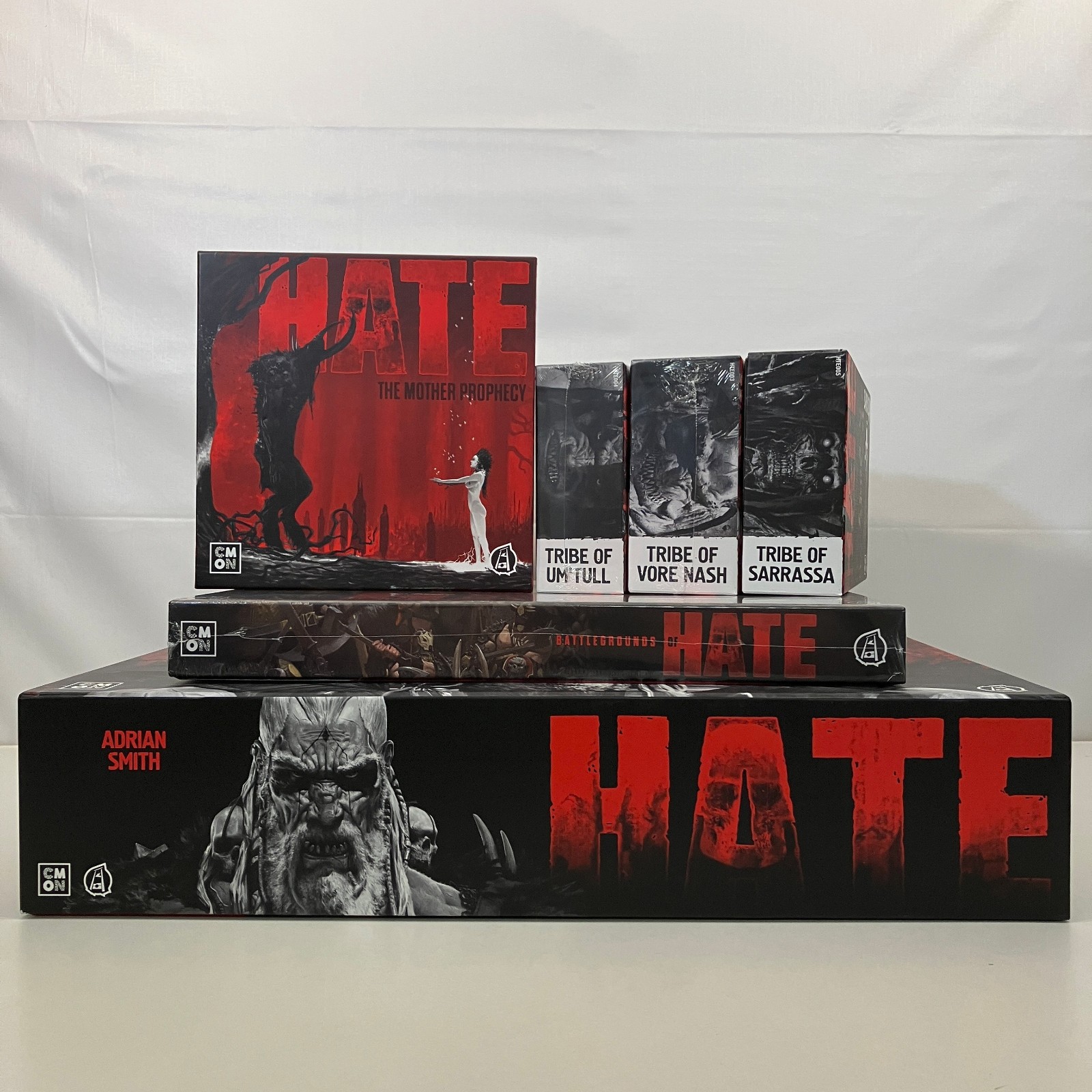 HATE Board Game Kickstarter Exclusive with Extras 2019 CMON Guillotine Games Lot