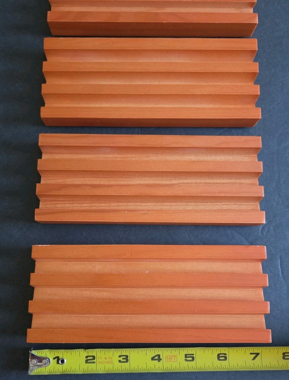 Wooden Domino Trays – Set of 4 Wood Domino Racks – Used