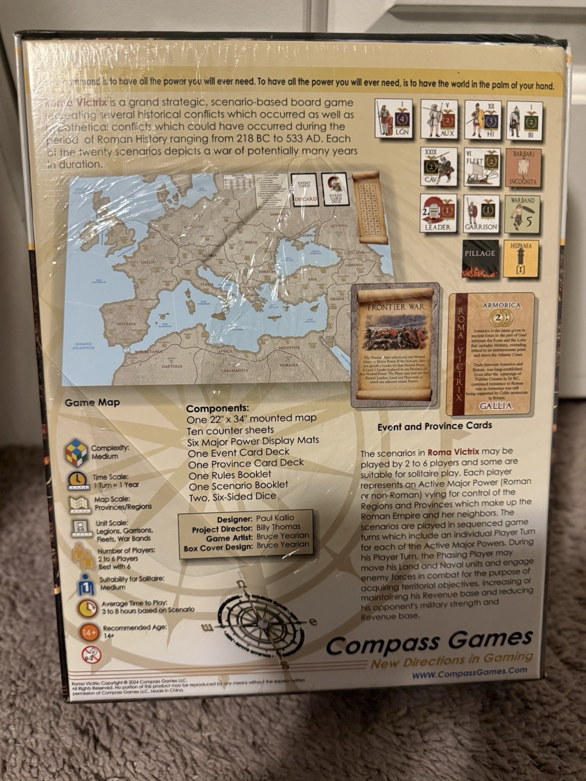 Roma Victrix: Campaigns of the Roman World – Compass Games – New in Shrink