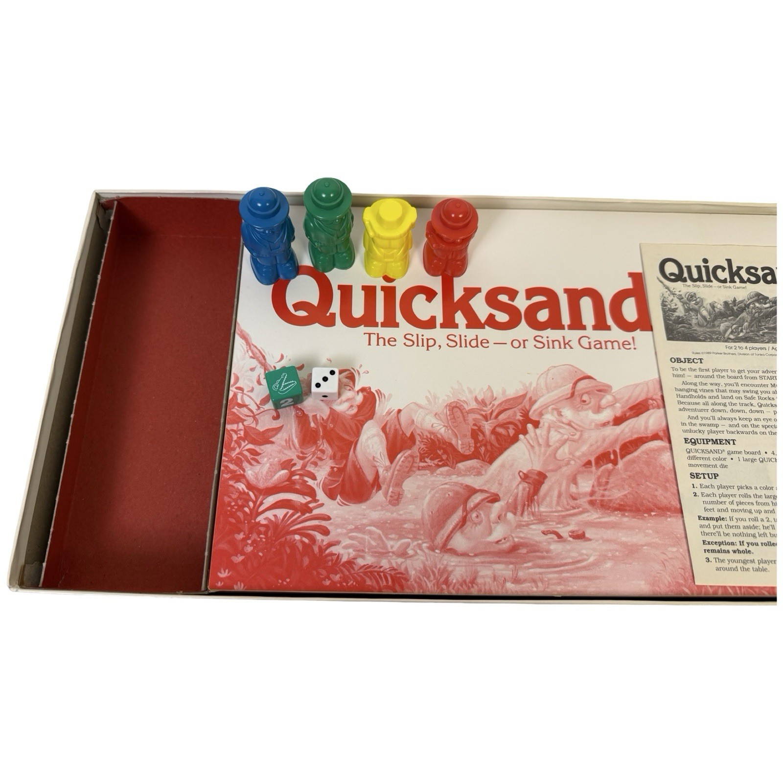 Quicksand Board Game 1989 Parker Brothers “Slip, Slide or Sink!” Incomplete
