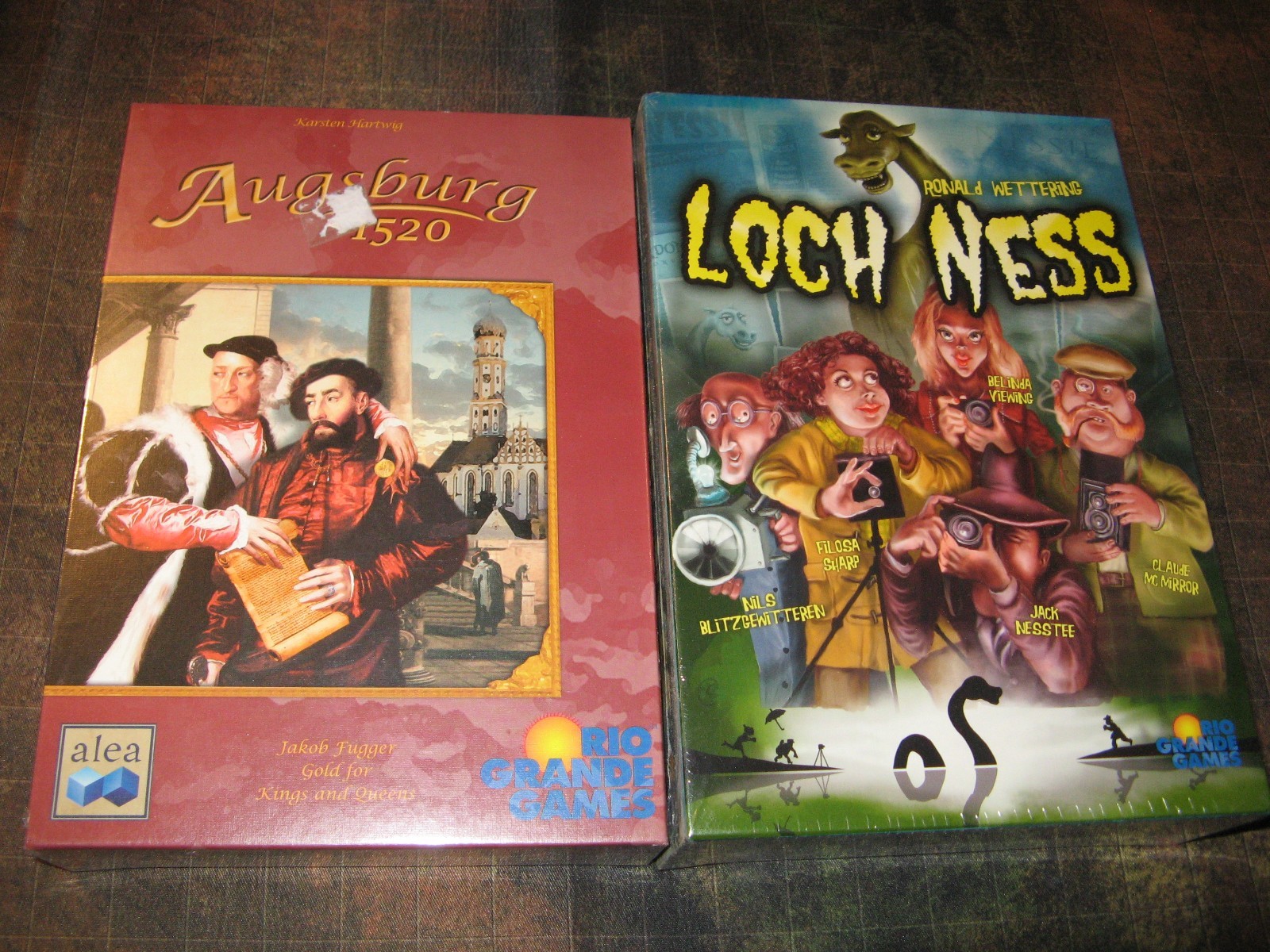 Augsburg 1520 + Loch Ness Rio SW Grande Games board game lot Jakob Fugger