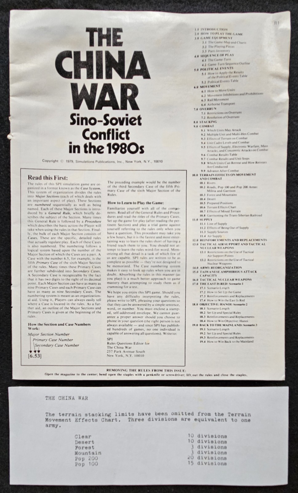 VTG Strategy & Tactics The China War Sino-Soviet Conflict 1980Issue#76 UNPUNCHED