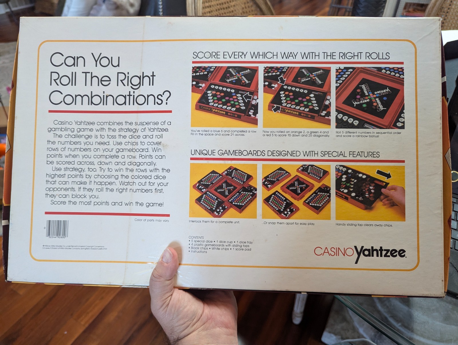 CASINO YAHTZEE Board Game 100% COMPLETE 1986 VINTAGE