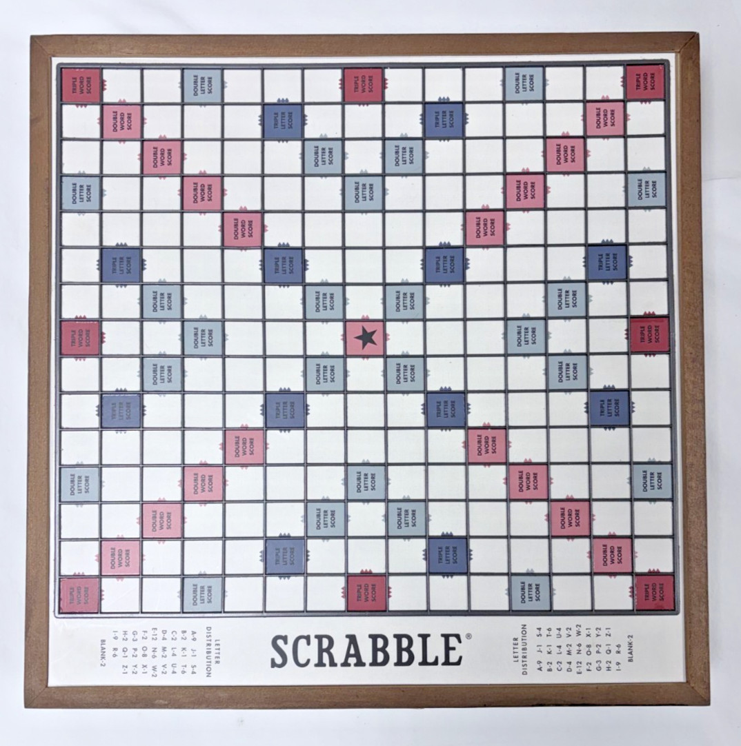 2019 WS GAME COMPANY DELUXE ED. SCRABBLE ROTATING WOOD COLLECTOR GAME SET EUC