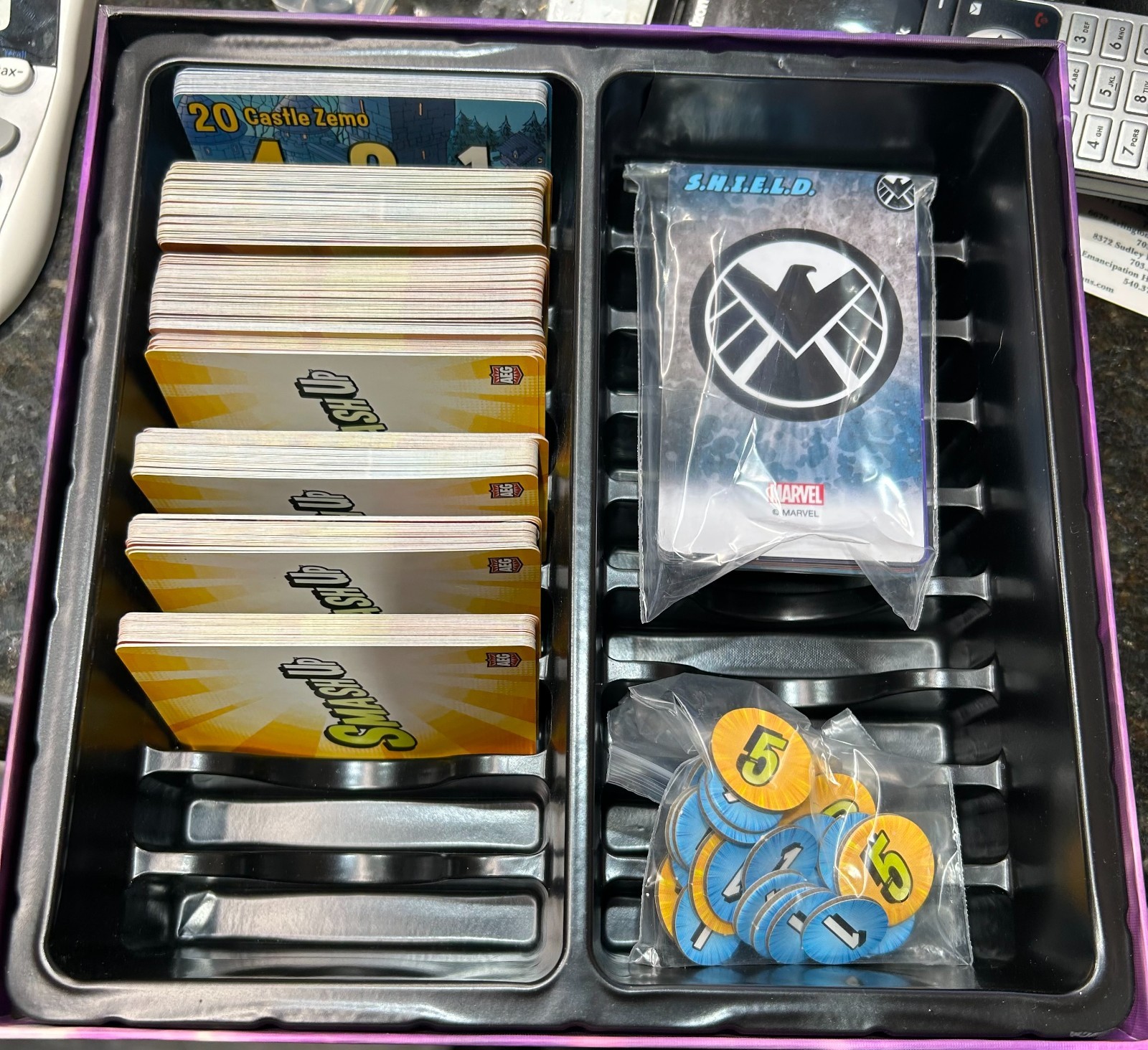 Smash Up Marvel Card Game – Opened with Cards and Tokens