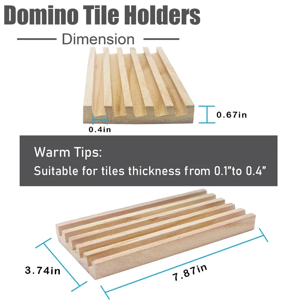 Wooden Domino Trays/Racks Set of 8 Mexican Train Domino Trays/Racks Double 12…