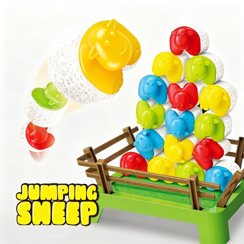 Children Fun Sheep Catapulting Elastic Plaything For Hand Eye Coordination