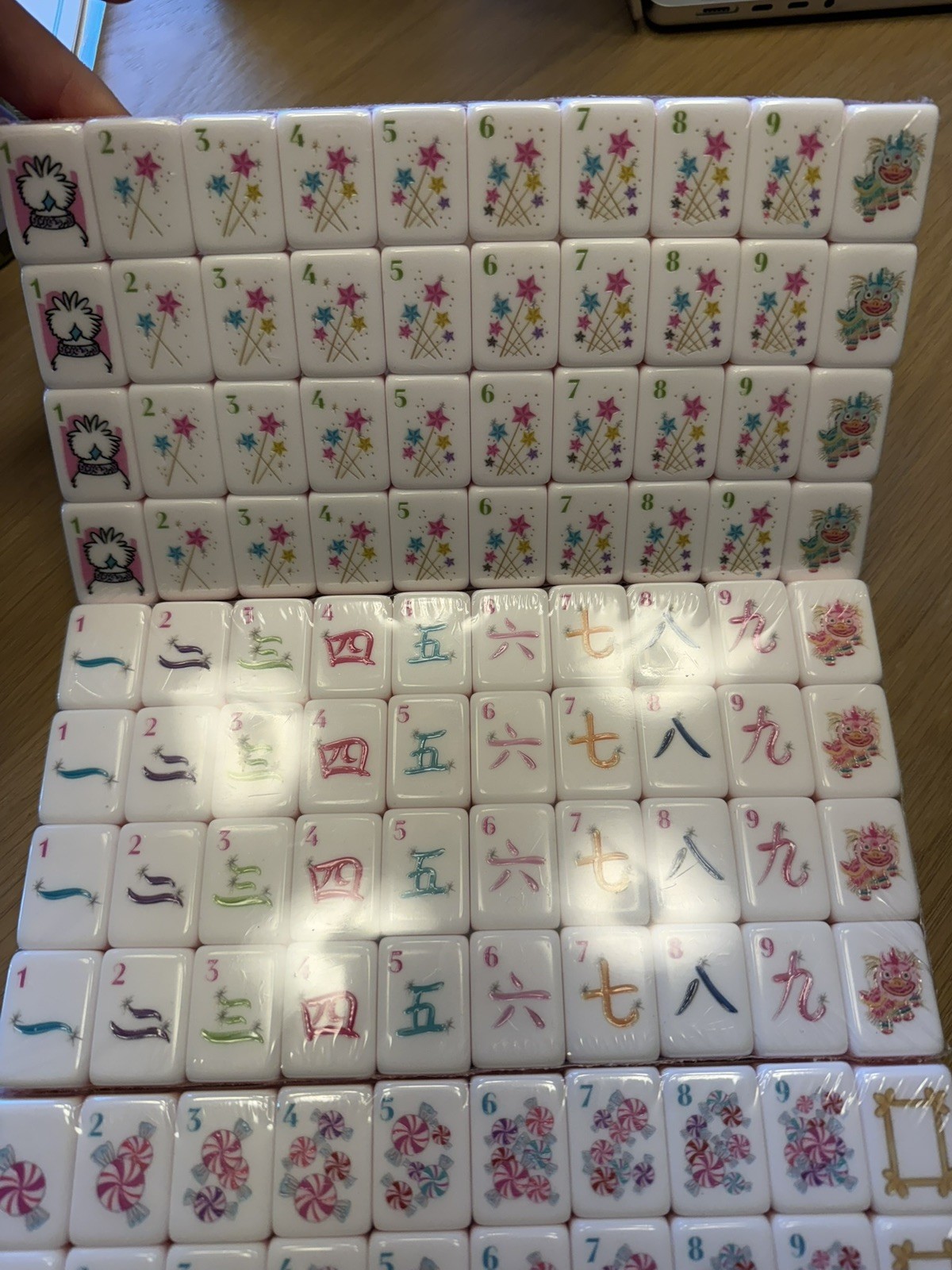 MAHJONG TILE SET PINK / Glitterville