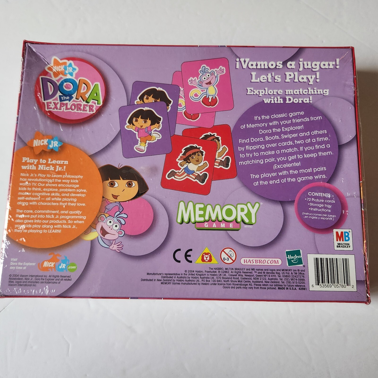 Dora the Explorer Memory Matching Game 2004 (Brand New, Sealed) Milton Bradley