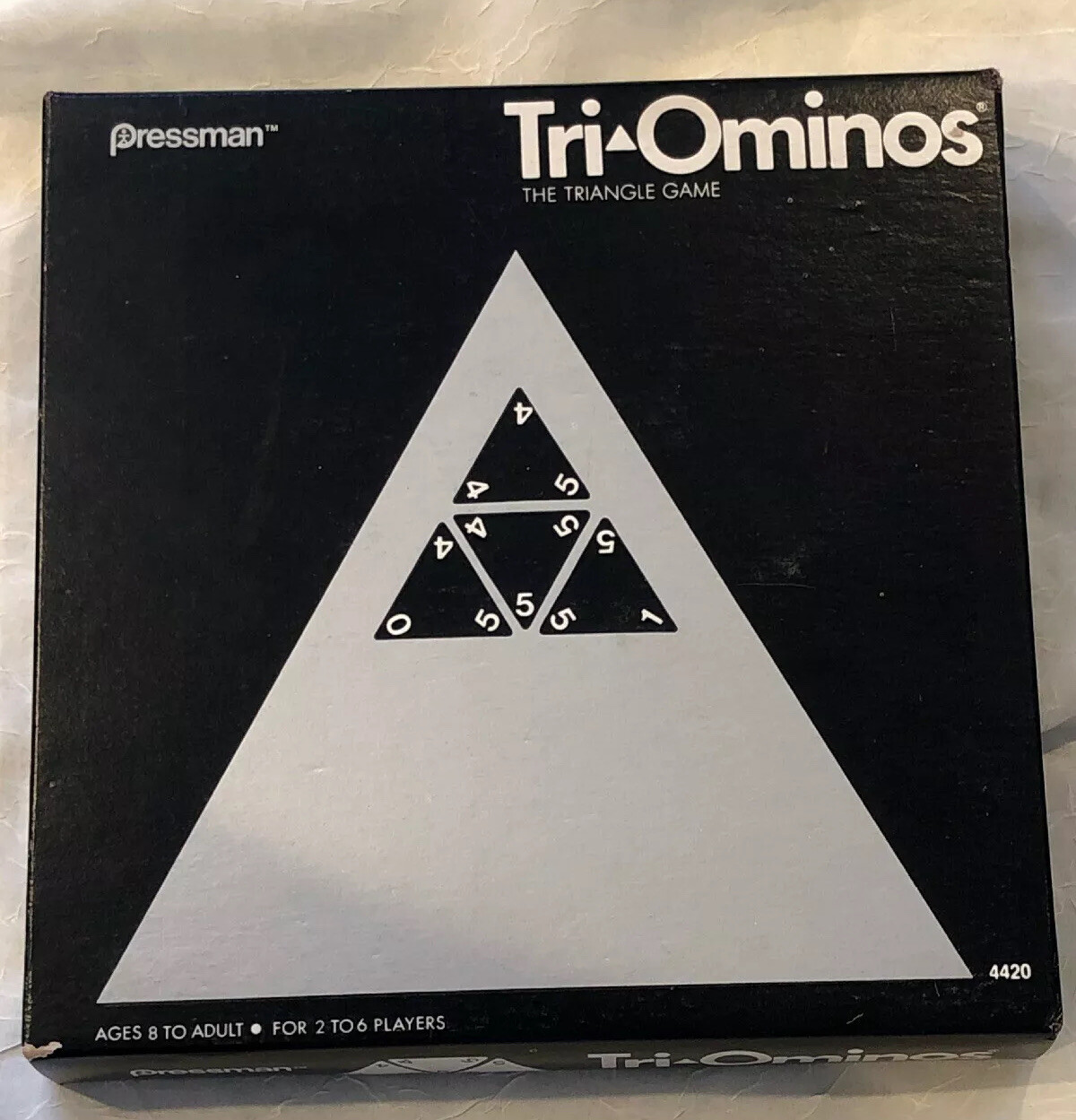 Vintage 1968 Pressman Tri-ominos The Triangle Domino Game # 4420 By Pressman Co.