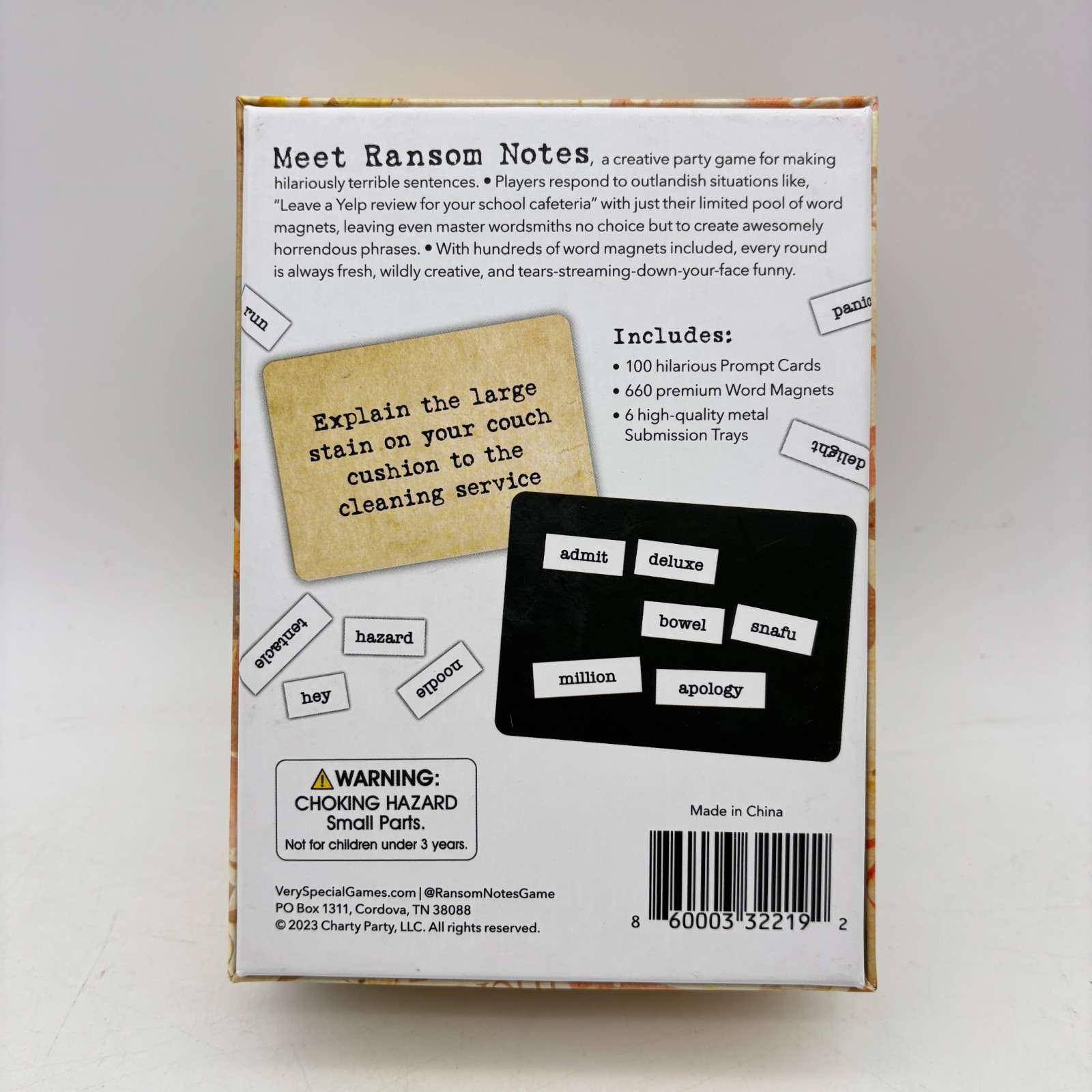 Ransom Notes House Party Edition Game COMPLETE Charty Party 2023 Word Magnets