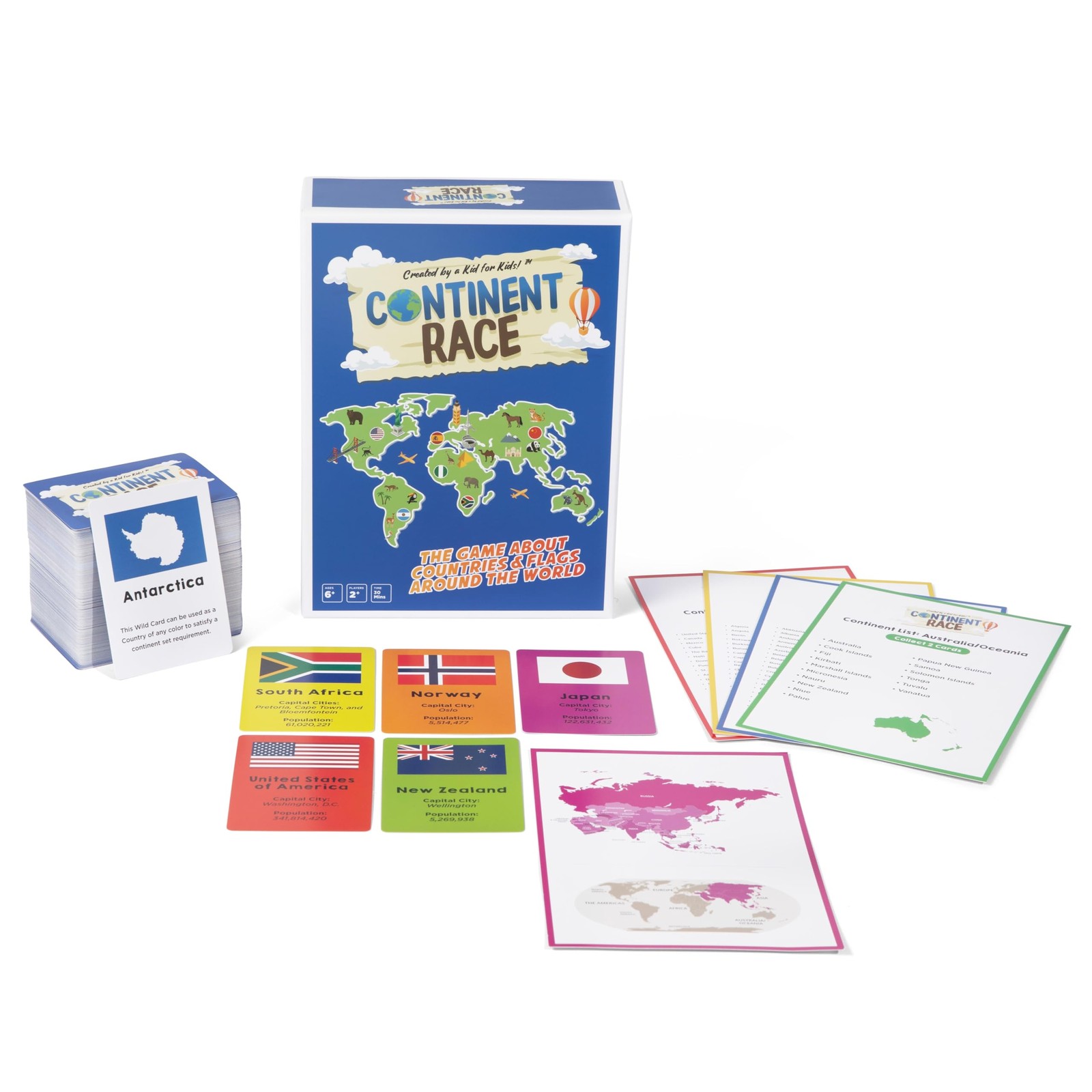 Continent Race Geography Learning Educational Game for Kids 7 Years and Up Tr…