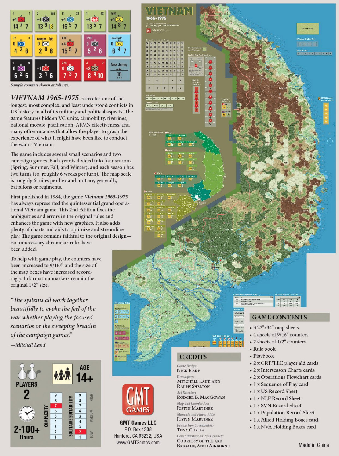 GMT Games: Vietnam: 1965-1975, GMT Edition NISW Fast Shipping