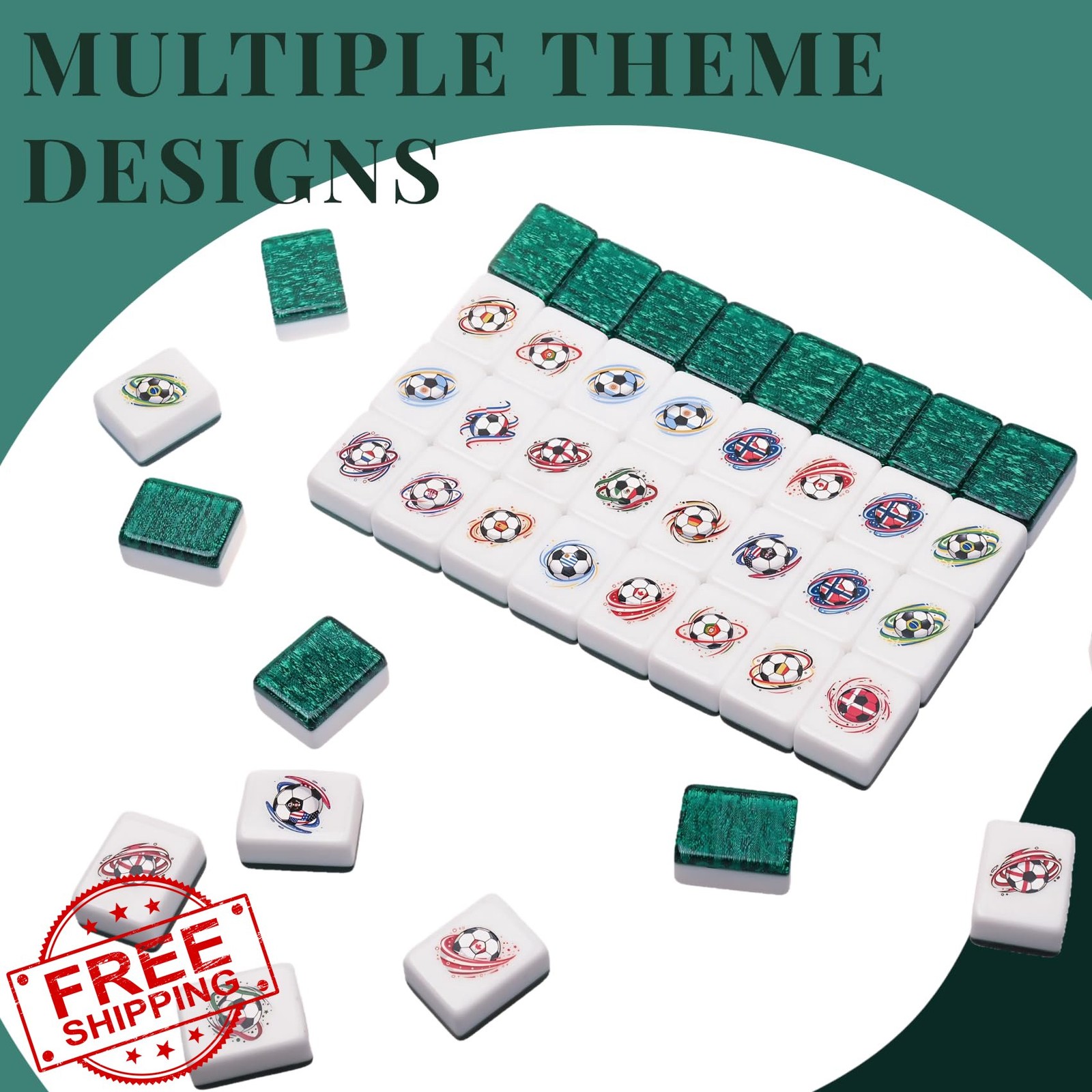 Gueiddi Mahjong Block Set 65pcs Portable Travel Handbag
