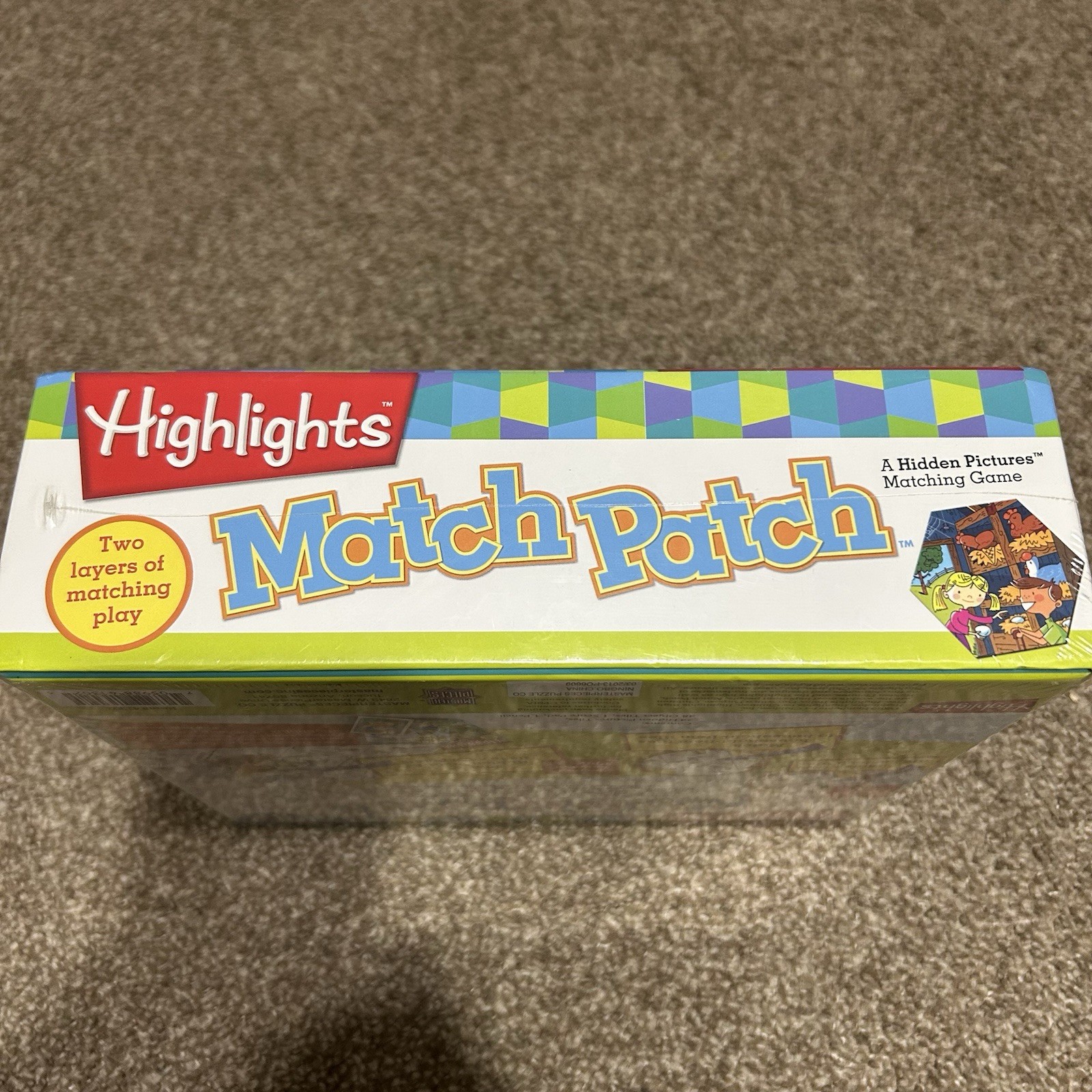 NEW SEALED Kids Matching Board Game Highlights Match Patch Kids Game Age 6+