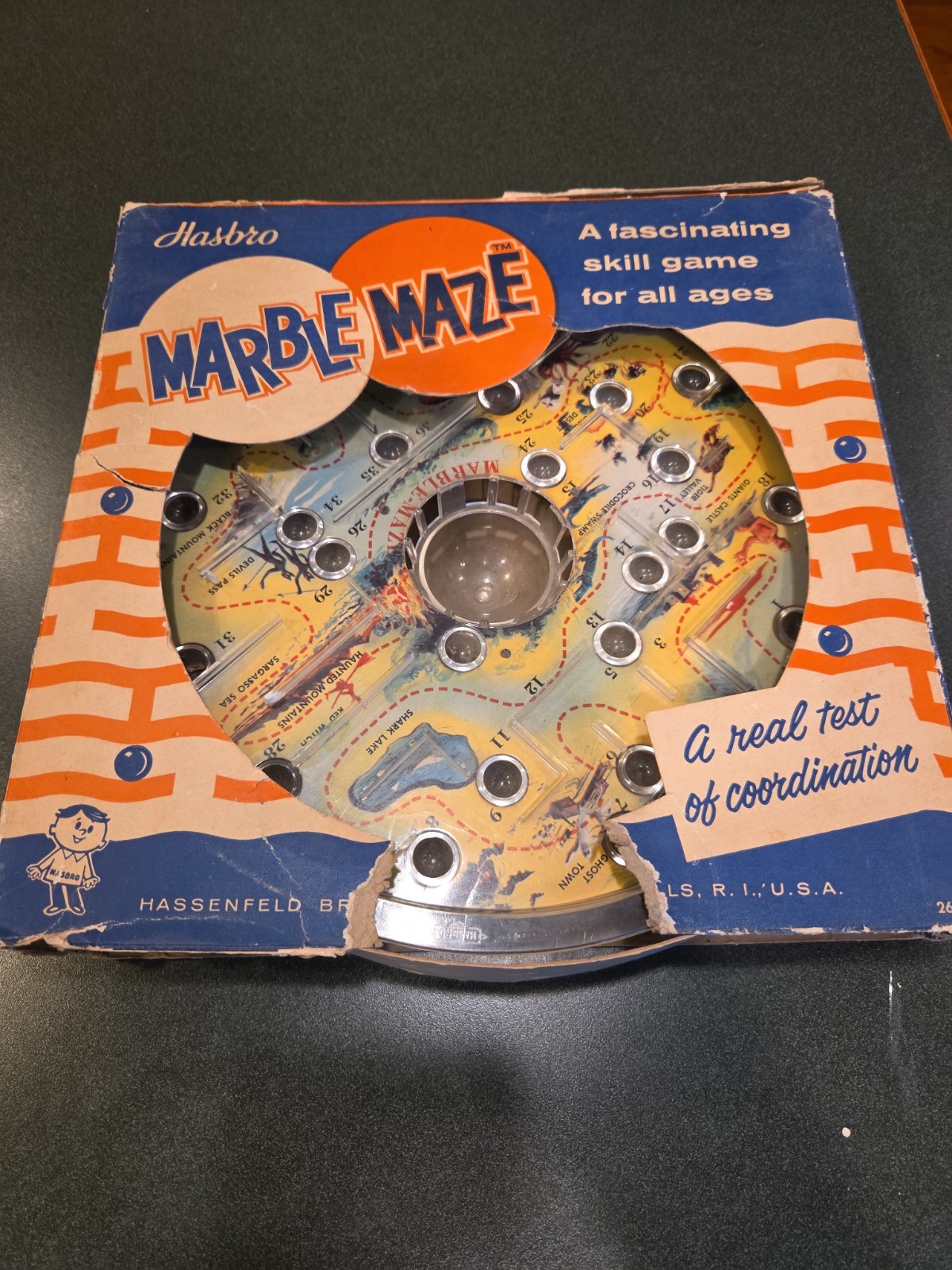 Vintage Hasbro Marble Maze Skill Game in Original Box