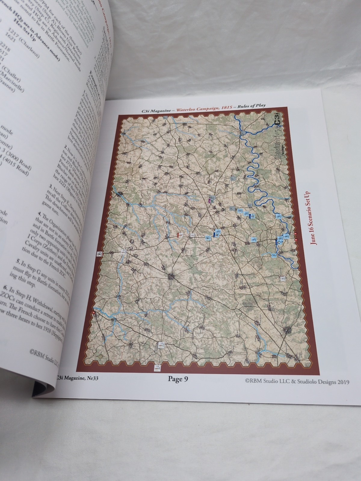 C3i #33 Waterloo Campaign 1815 Board Game Insert